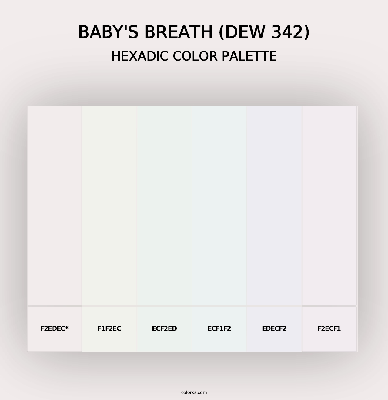 Baby's Breath (DEW 342) - Hexadic Color Palette