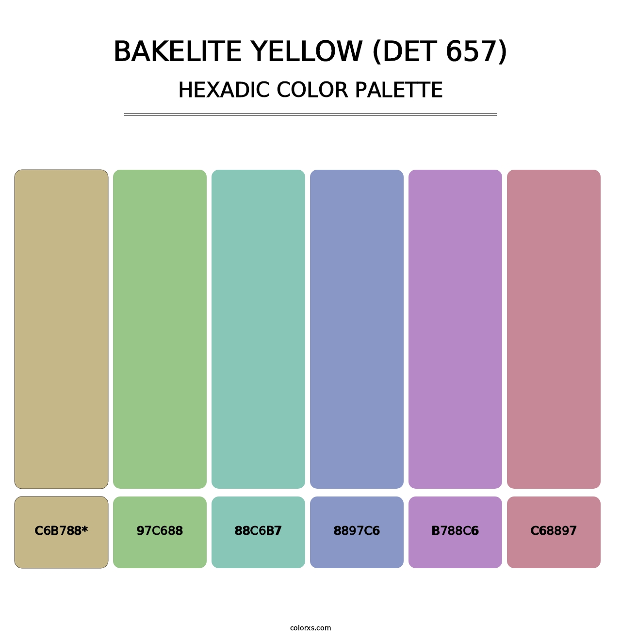 Bakelite Yellow (DET 657) - Hexadic Color Palette