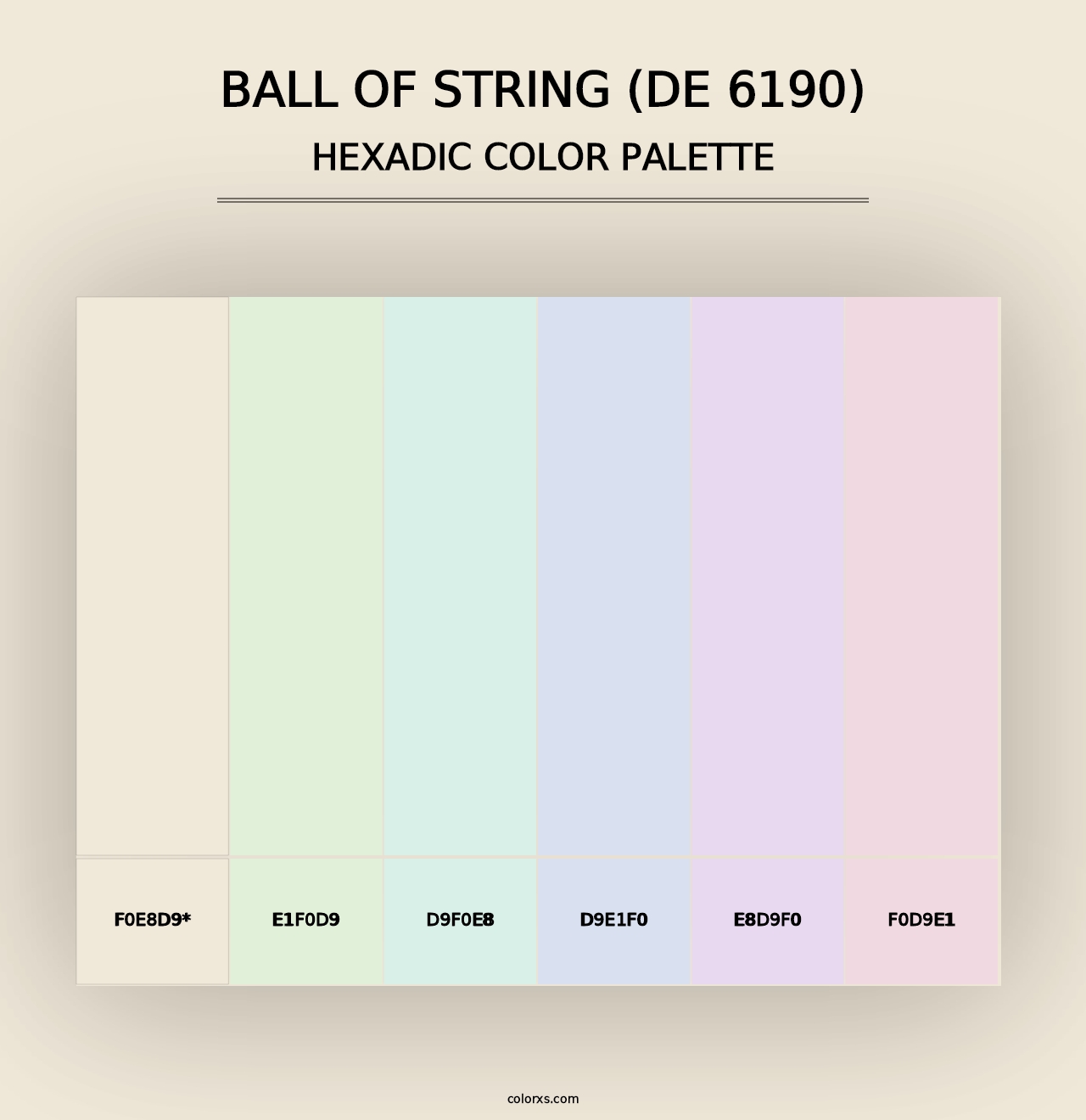 Ball of String (DE 6190) - Hexadic Color Palette