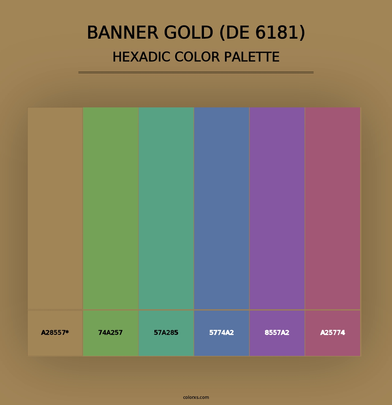 Banner Gold (DE 6181) - Hexadic Color Palette