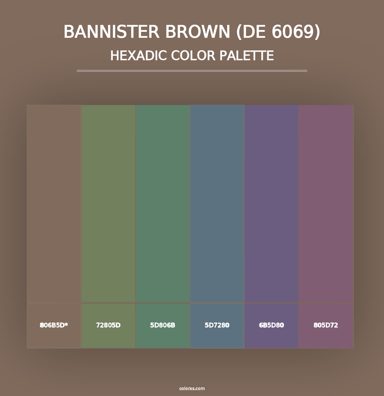 Bannister Brown (DE 6069) - Hexadic Color Palette