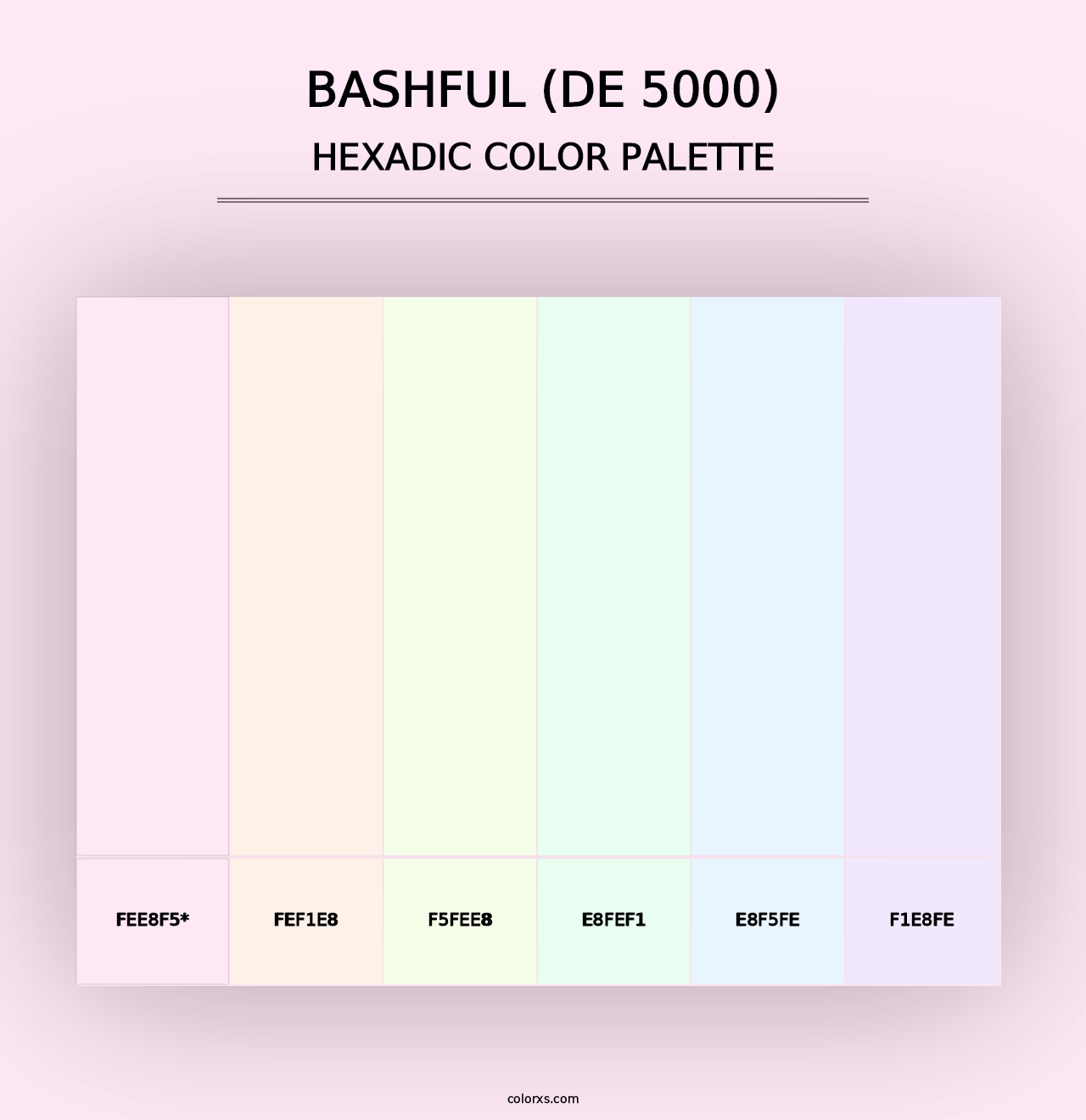 Bashful (DE 5000) - Hexadic Color Palette