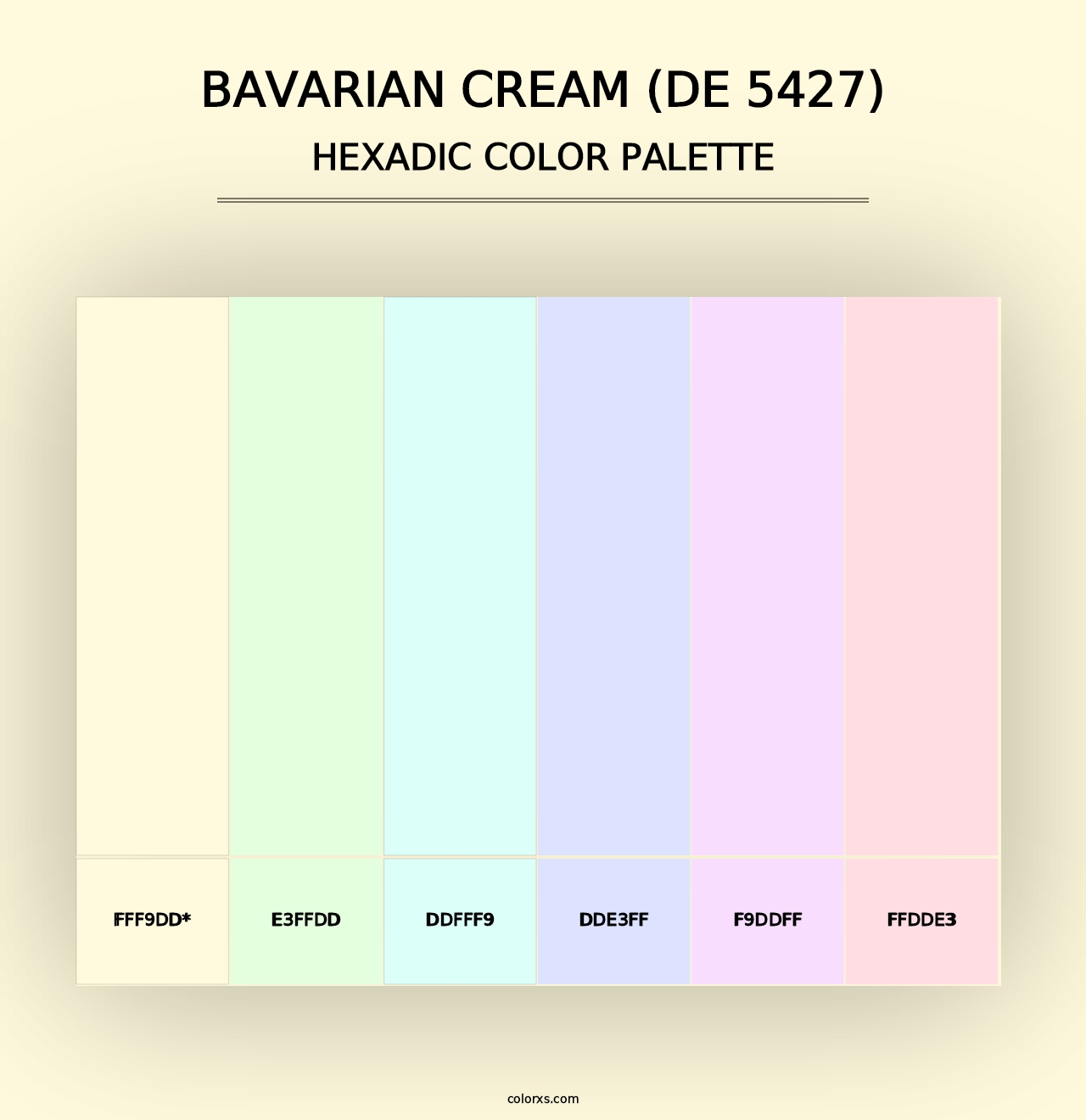 Bavarian Cream (DE 5427) - Hexadic Color Palette