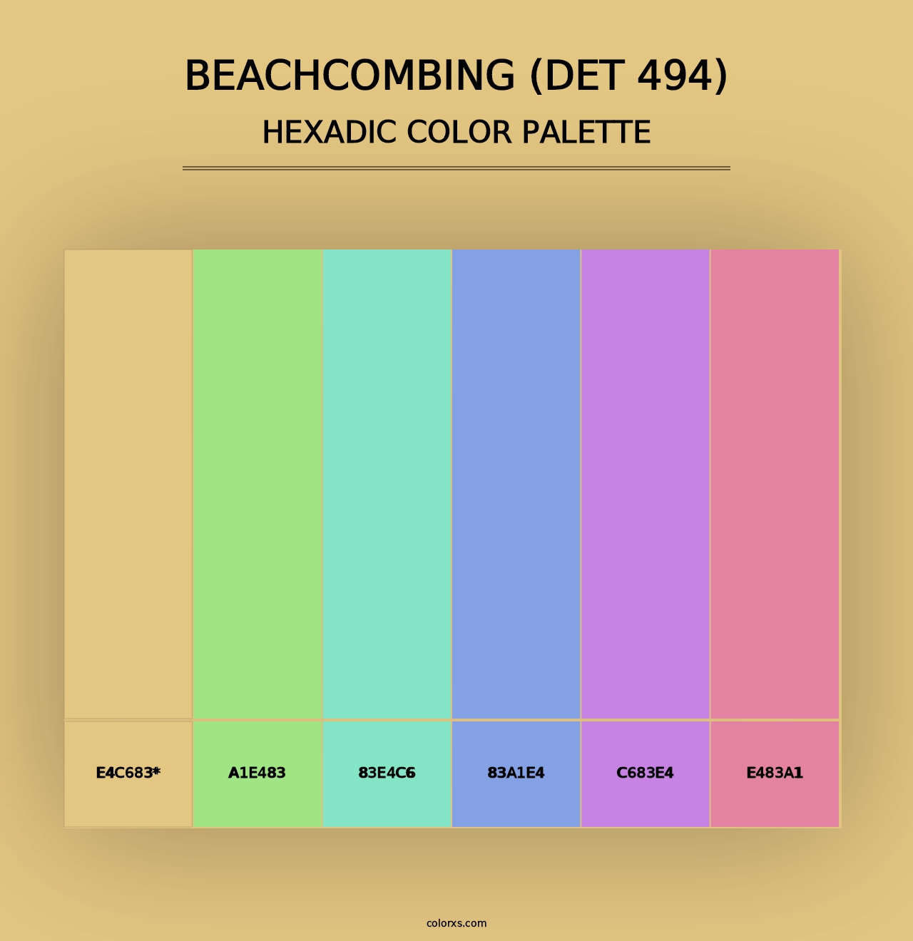 Beachcombing (DET 494) - Hexadic Color Palette