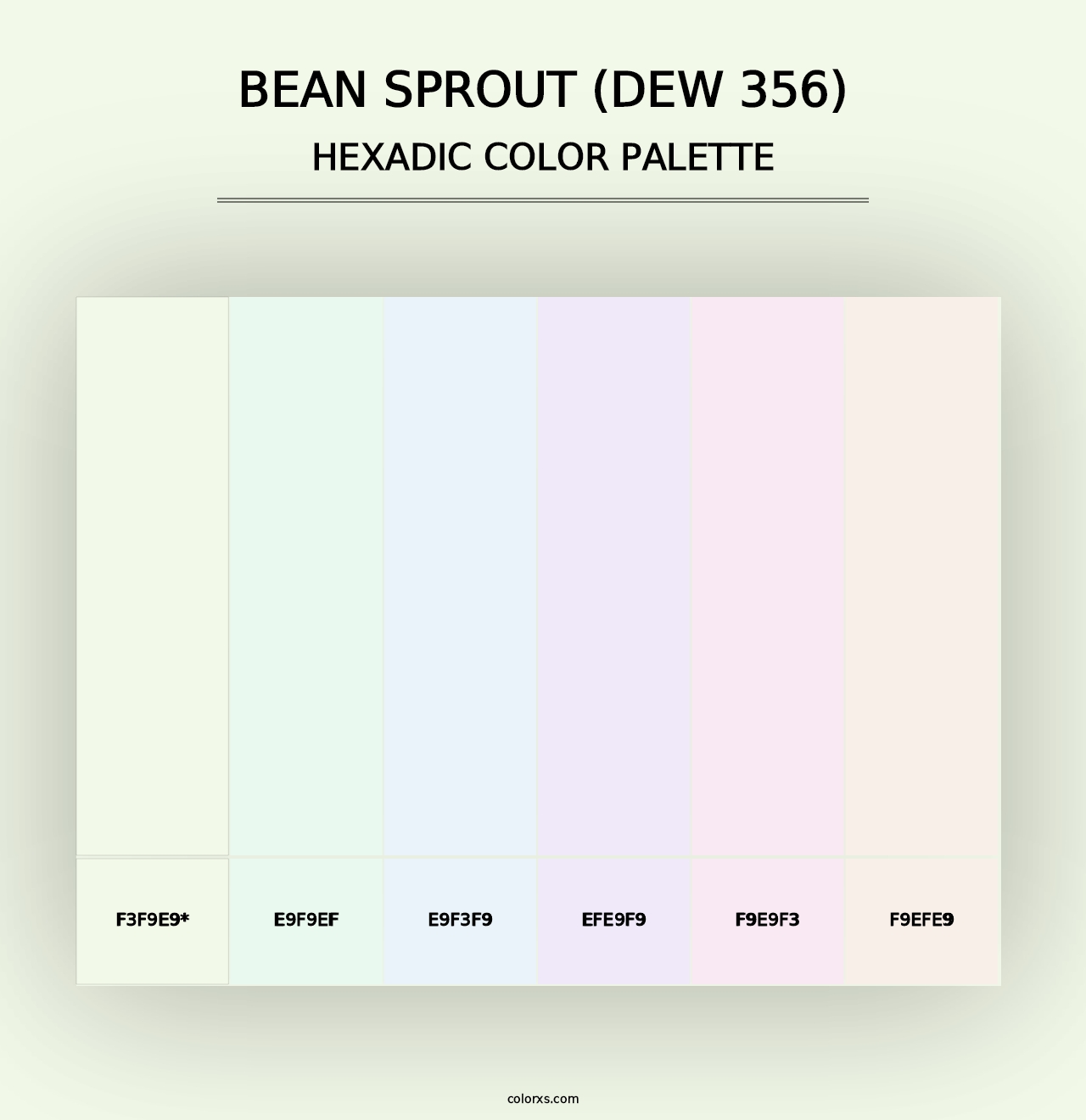 Bean Sprout (DEW 356) - Hexadic Color Palette