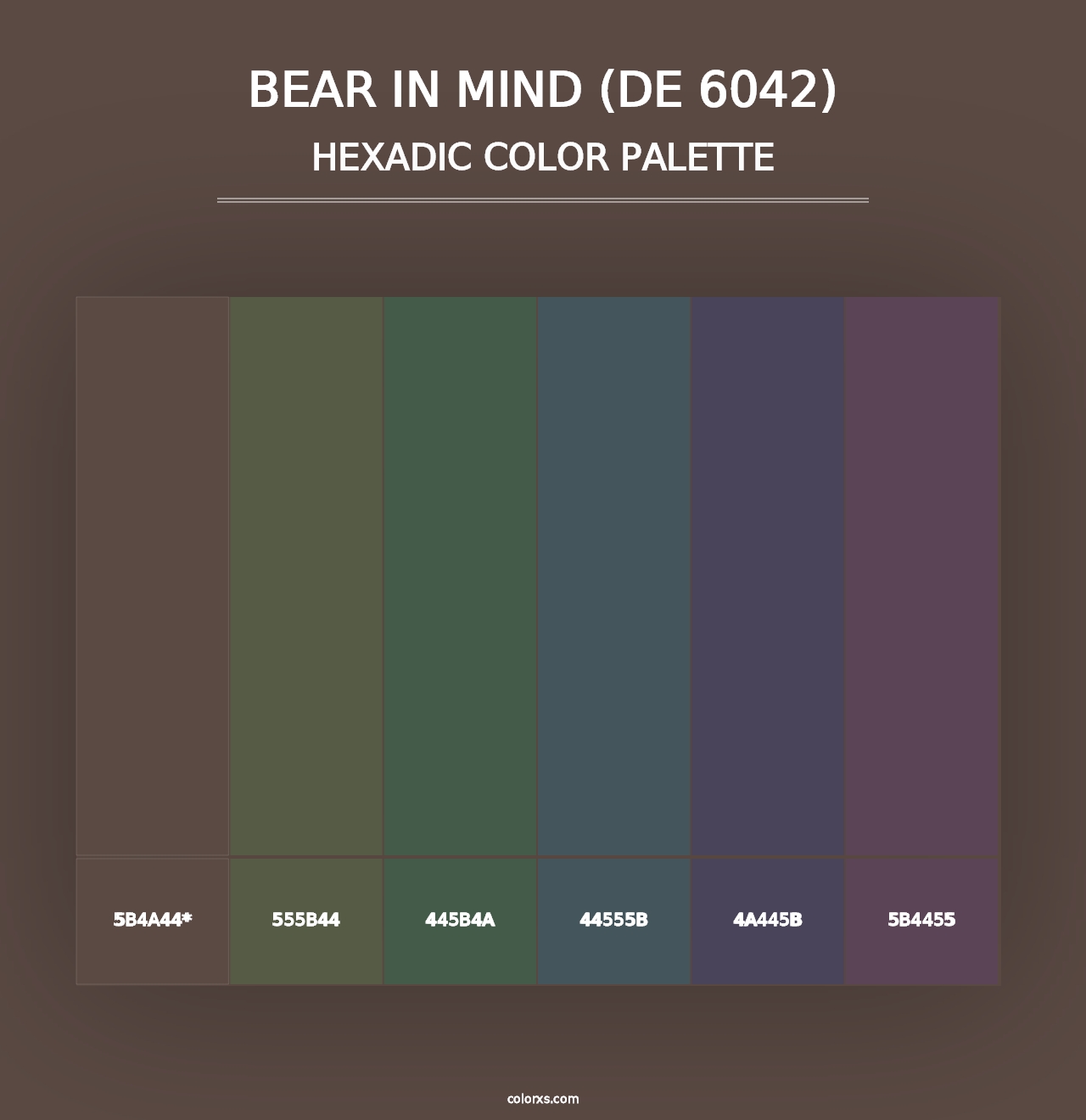 Bear in Mind (DE 6042) - Hexadic Color Palette