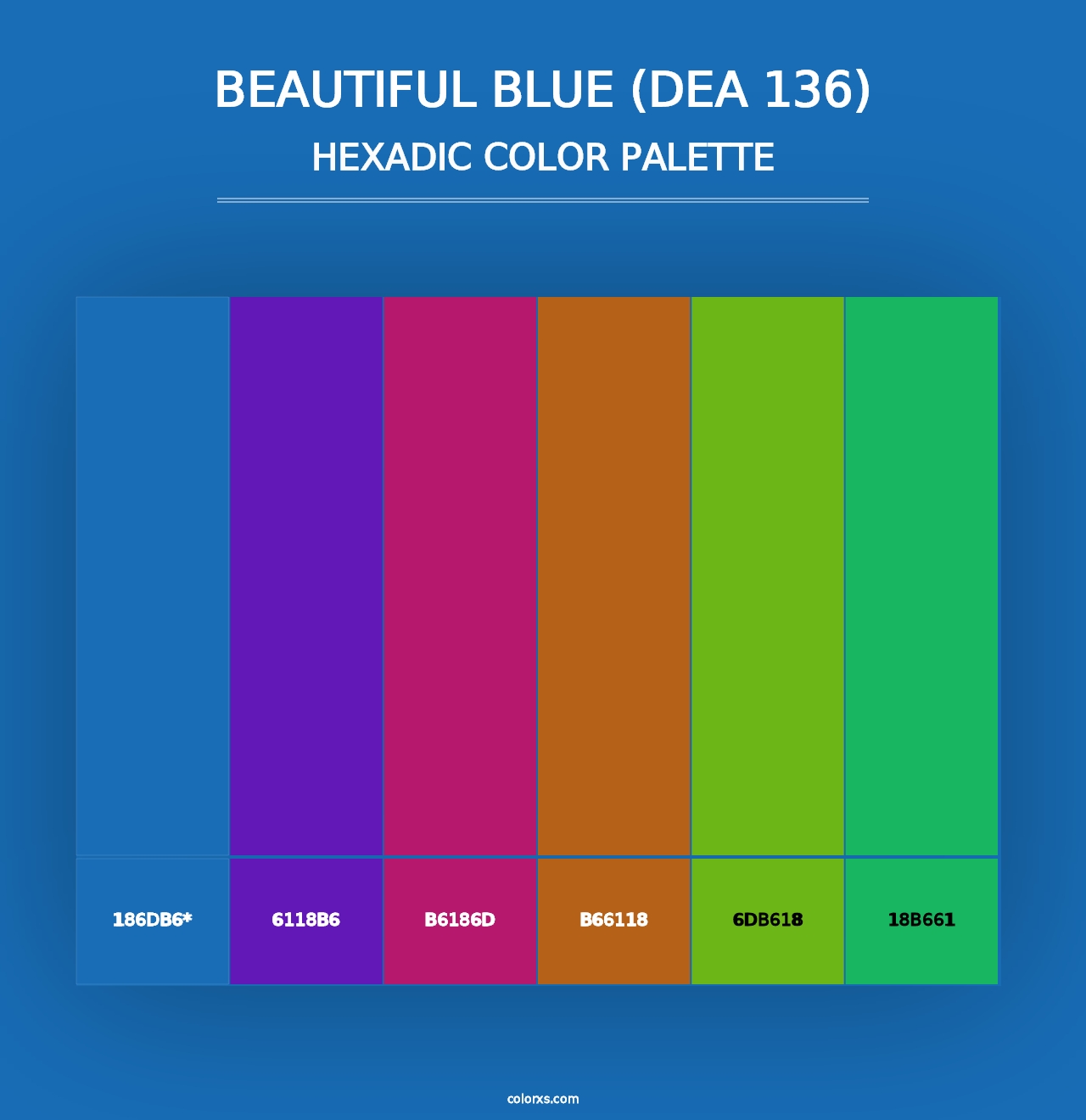 Beautiful Blue (DEA 136) - Hexadic Color Palette