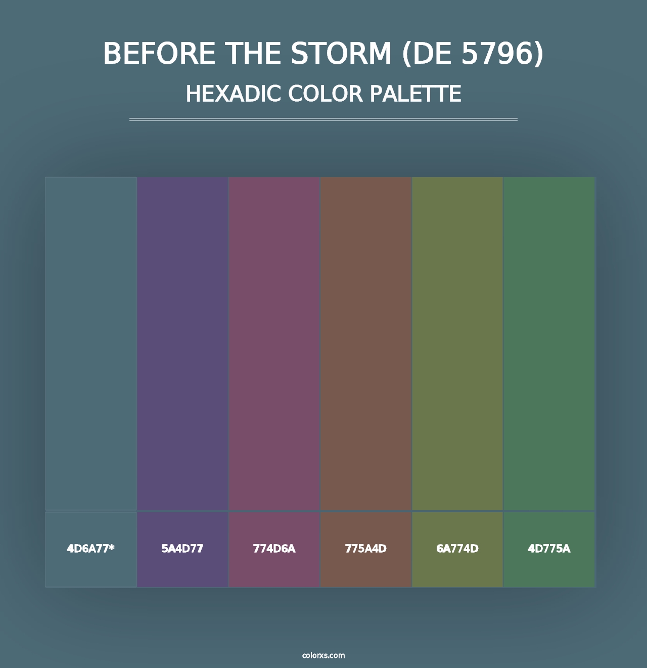 Before the Storm (DE 5796) - Hexadic Color Palette