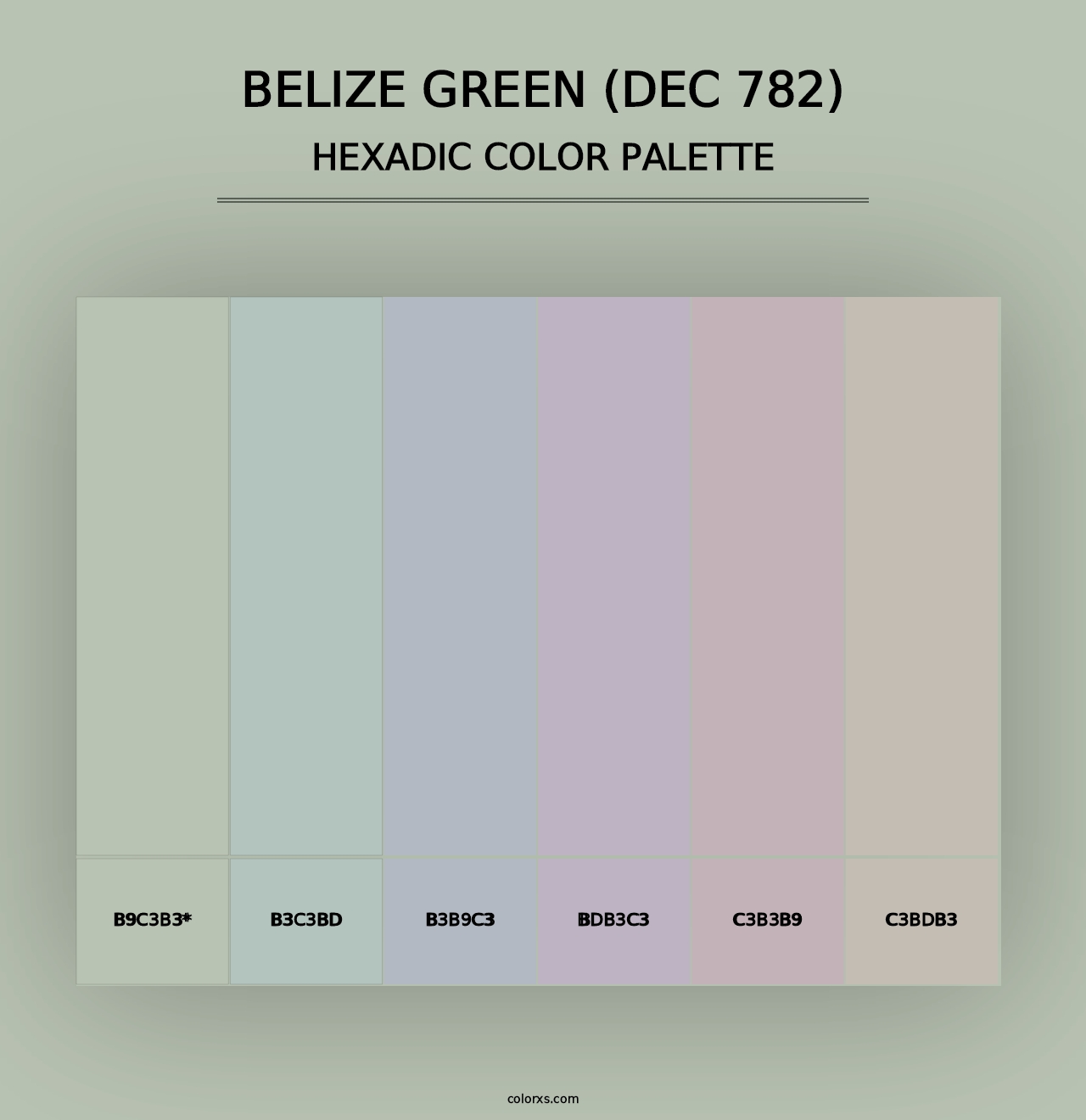 Belize Green (DEC 782) - Hexadic Color Palette