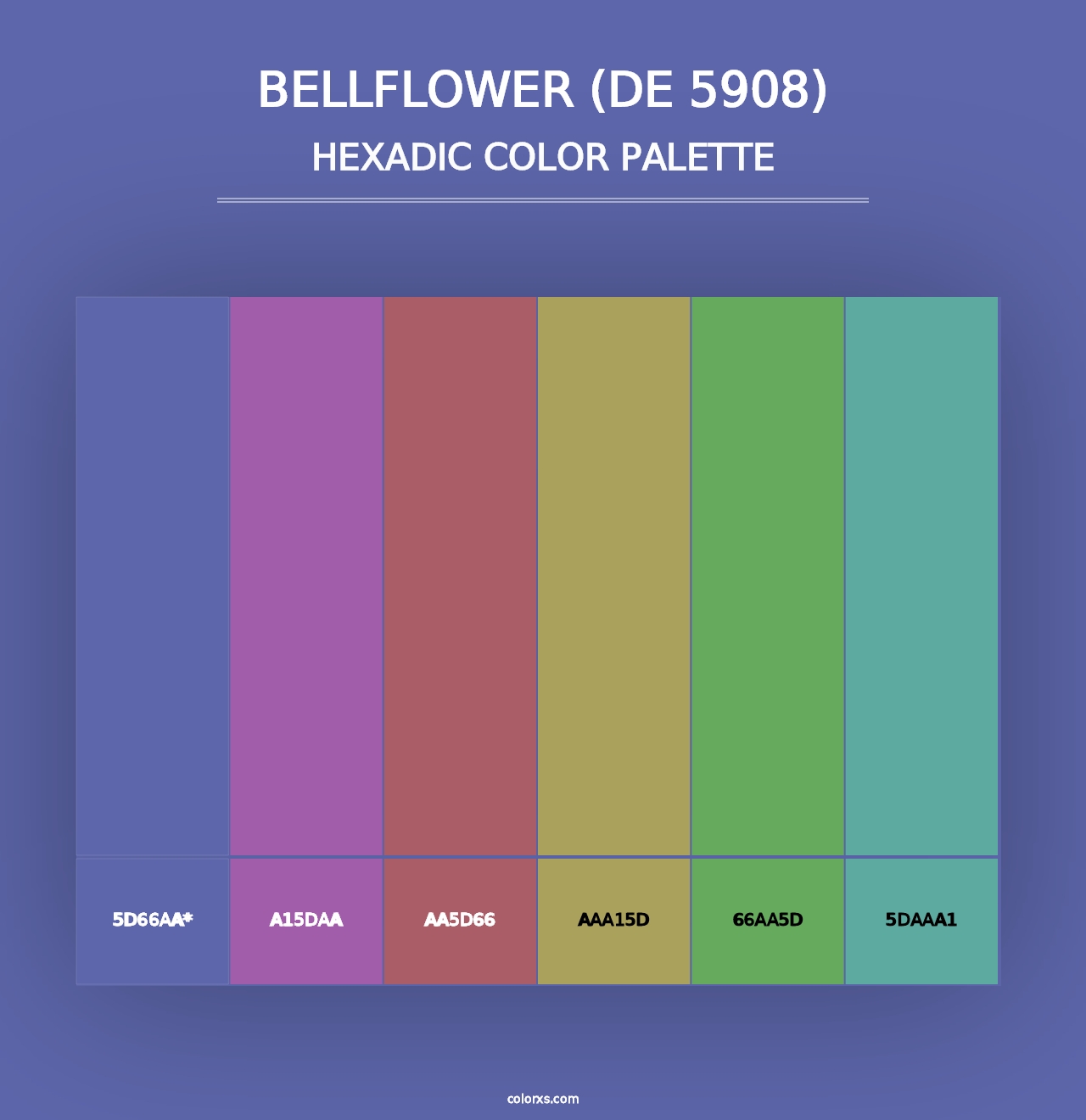 Bellflower (DE 5908) - Hexadic Color Palette