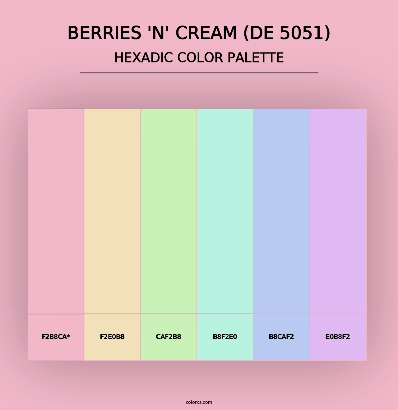 Berries 'n' Cream (DE 5051) - Hexadic Color Palette