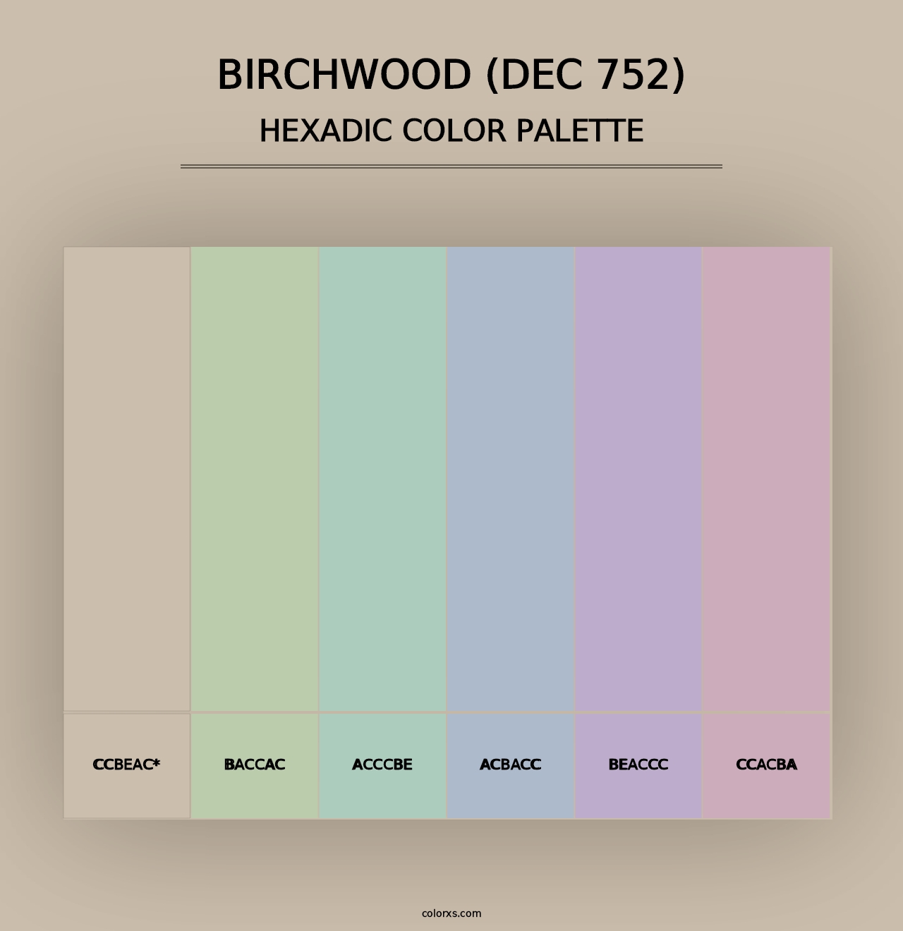 Birchwood (DEC 752) - Hexadic Color Palette