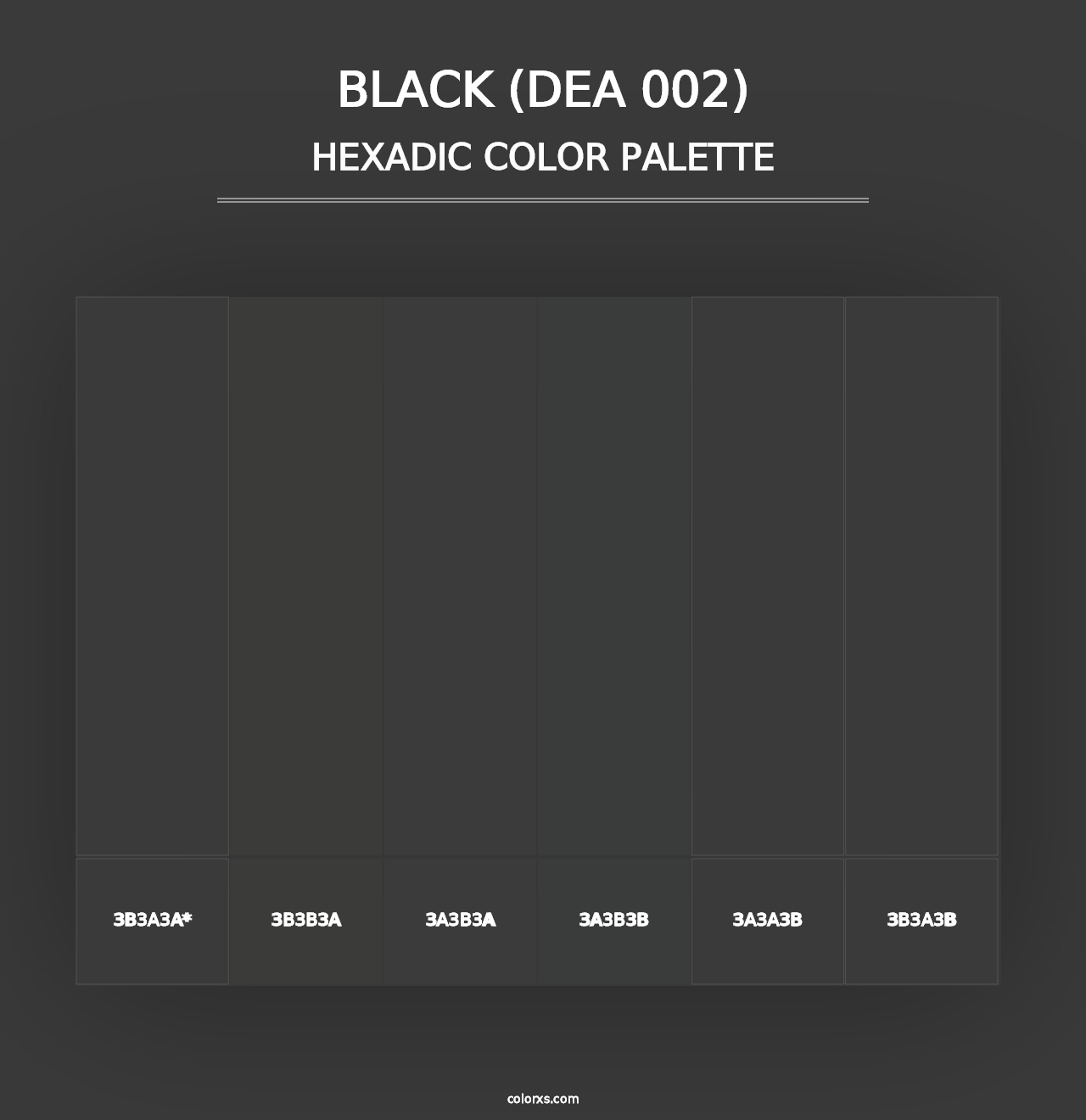 Black (DEA 002) - Hexadic Color Palette