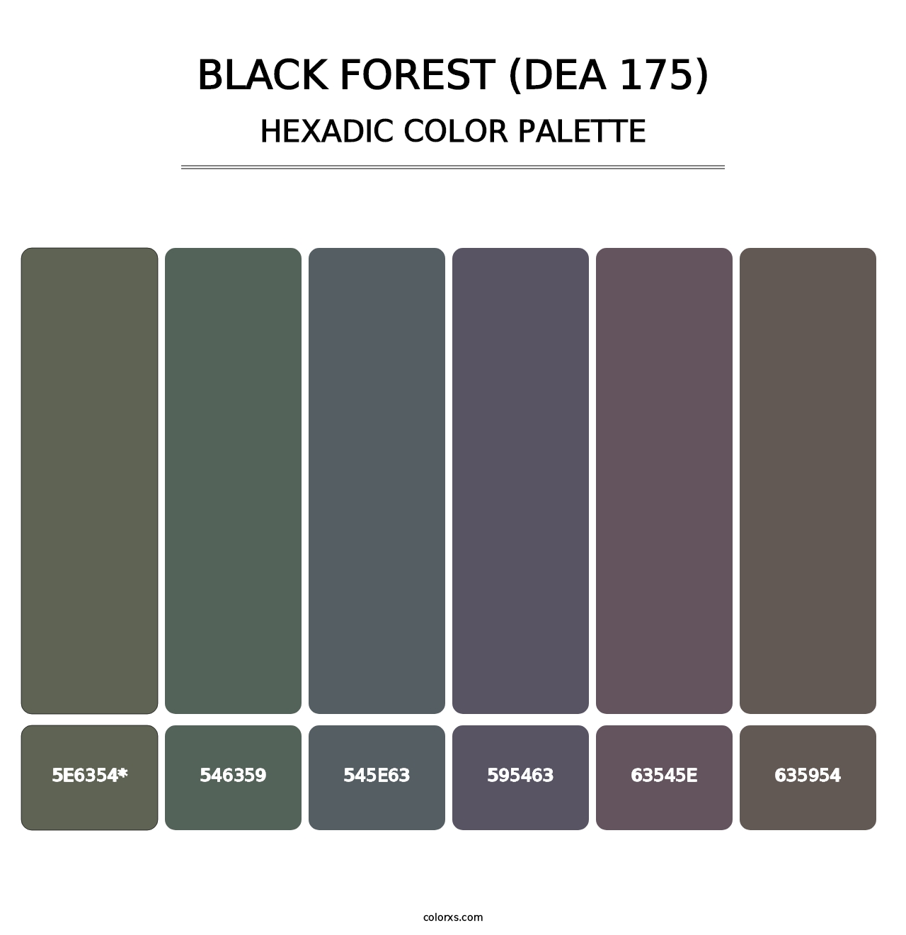 Black Forest (DEA 175) - Hexadic Color Palette