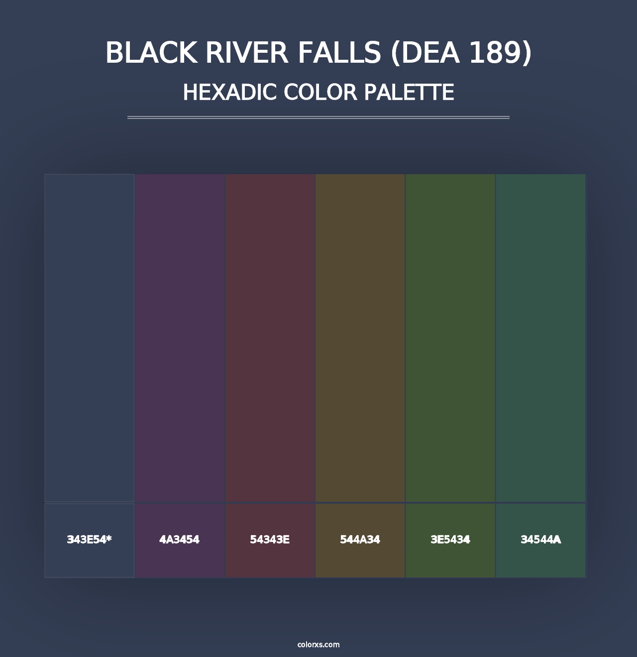 Black River Falls (DEA 189) - Hexadic Color Palette