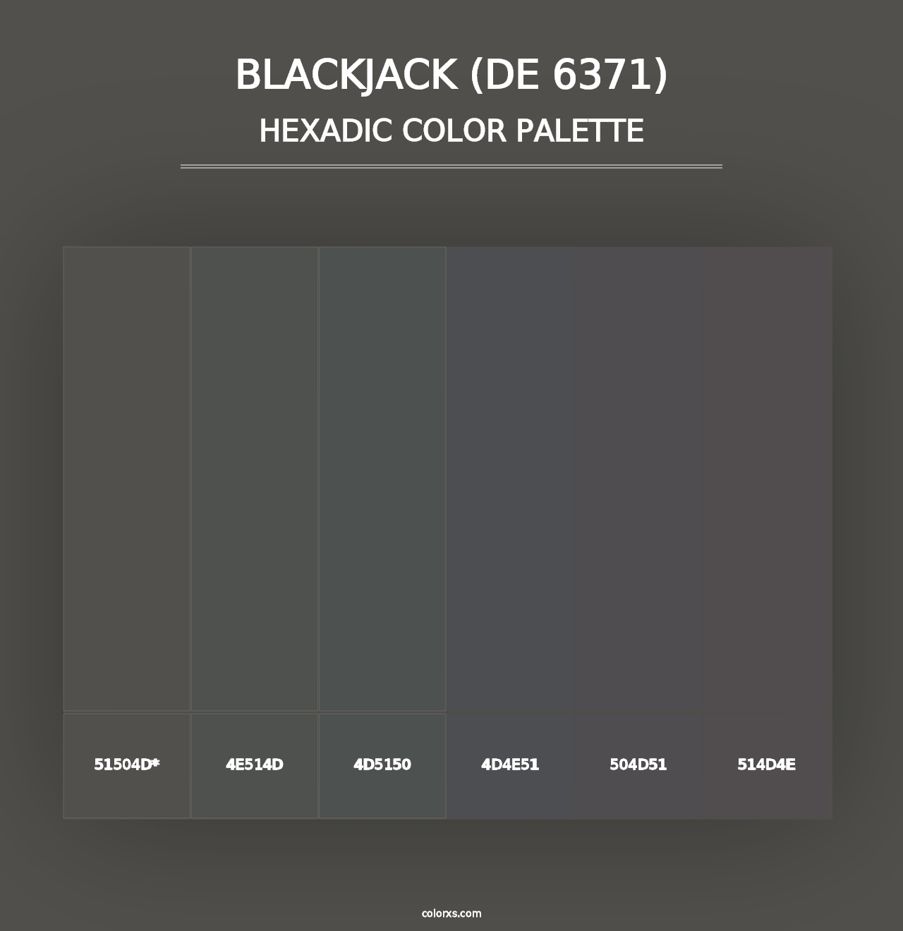 Blackjack (DE 6371) - Hexadic Color Palette