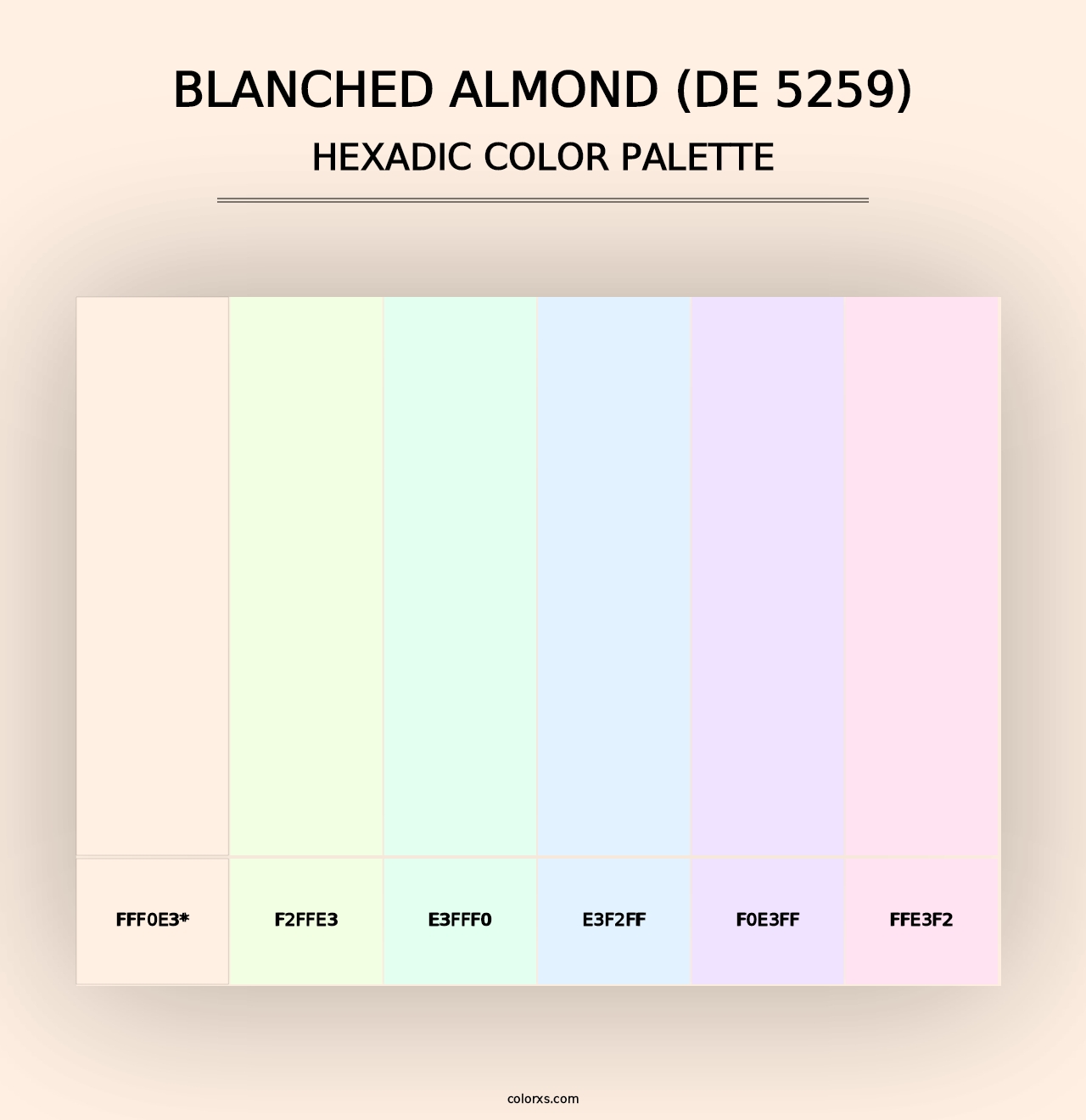 Blanched Almond (DE 5259) - Hexadic Color Palette