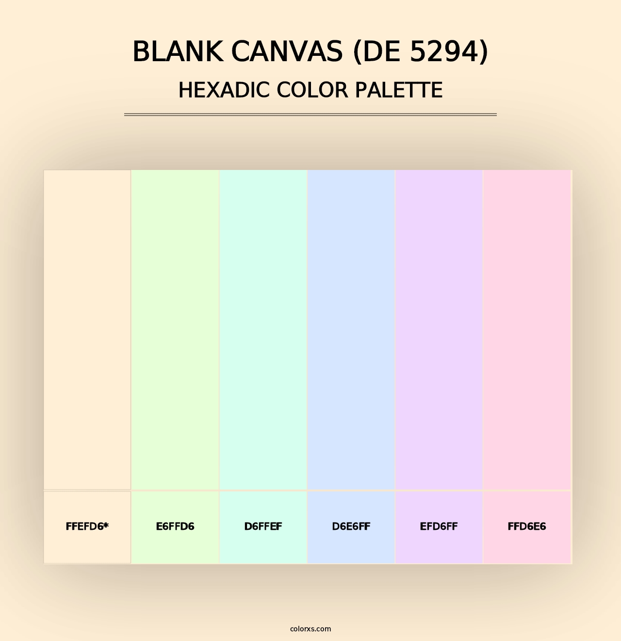 Blank Canvas (DE 5294) - Hexadic Color Palette