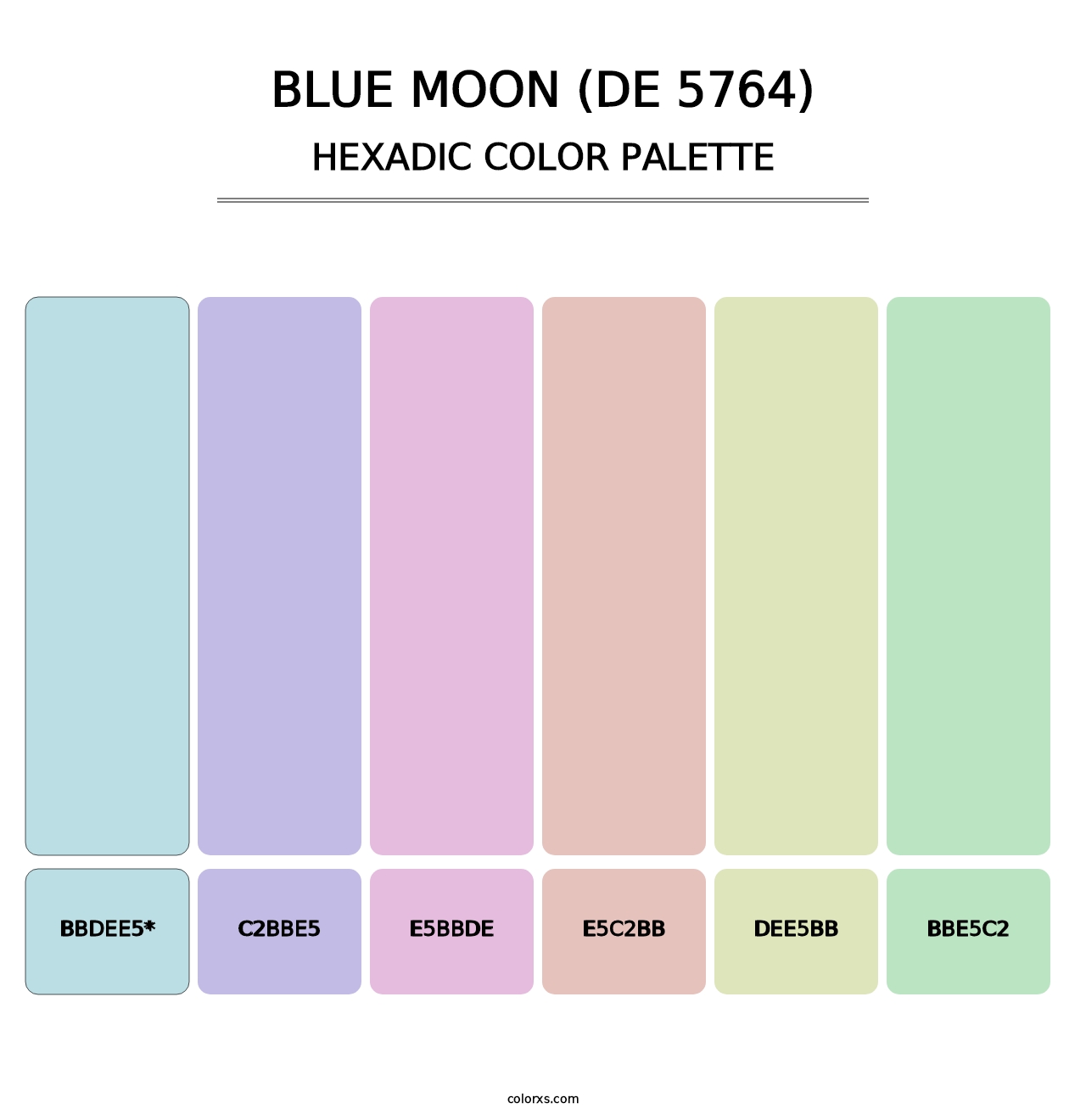 Blue Moon (DE 5764) - Hexadic Color Palette