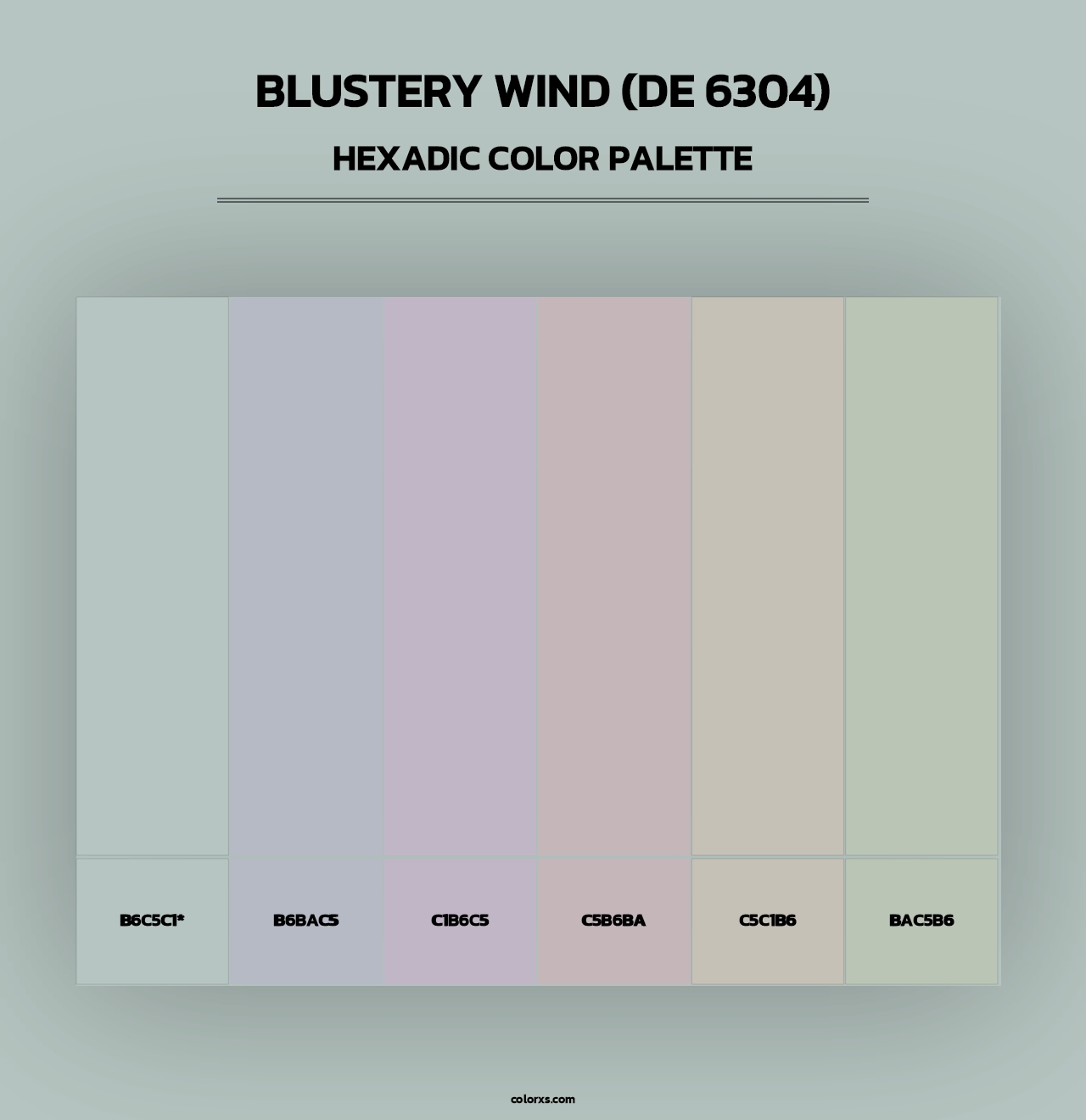 Blustery Wind (DE 6304) - Hexadic Color Palette