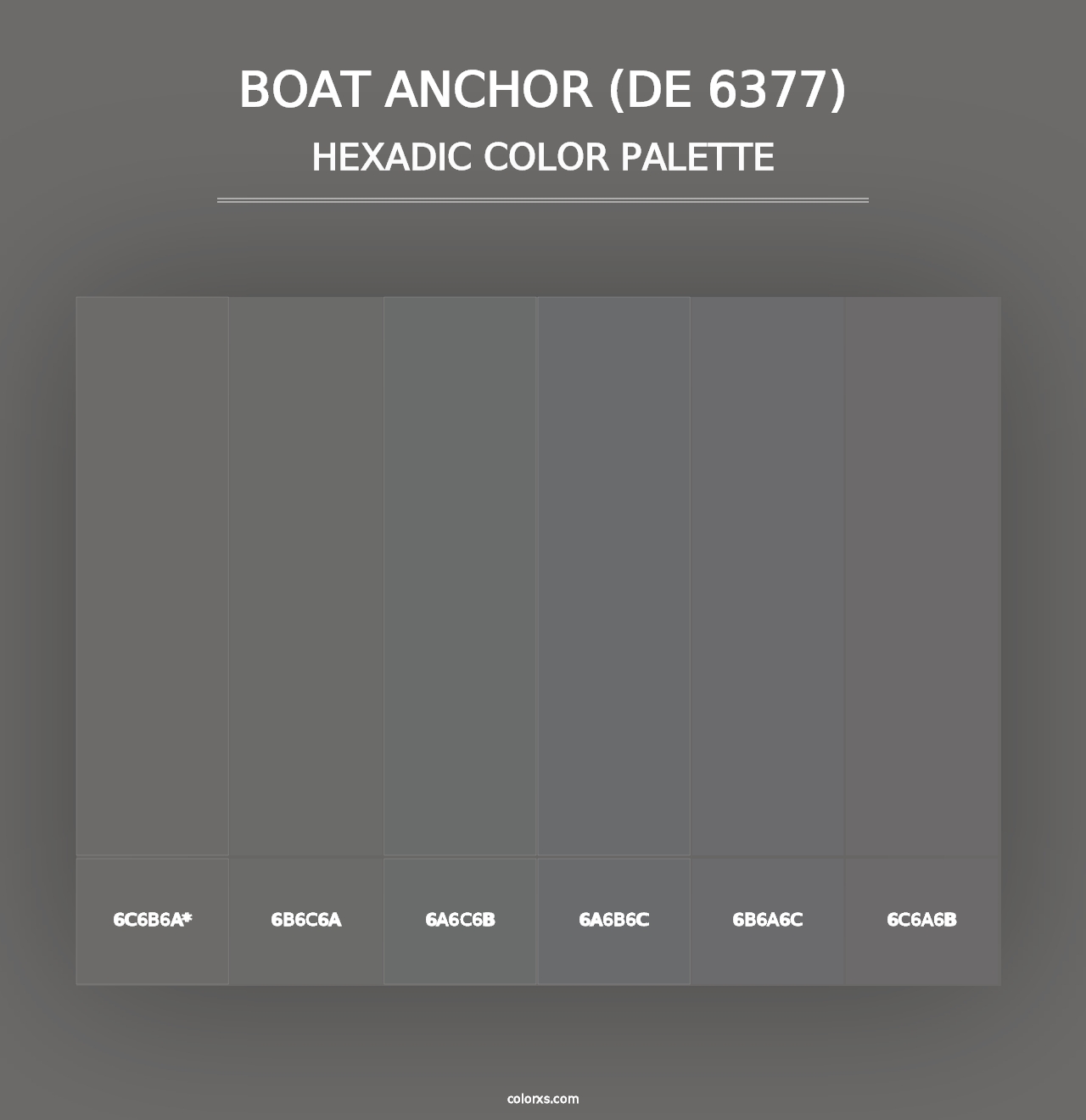 Boat Anchor (DE 6377) - Hexadic Color Palette