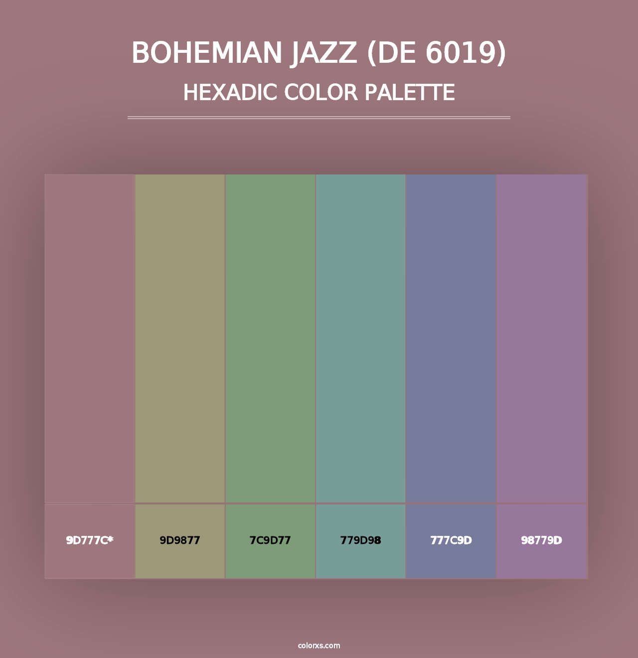 Bohemian Jazz (DE 6019) - Hexadic Color Palette