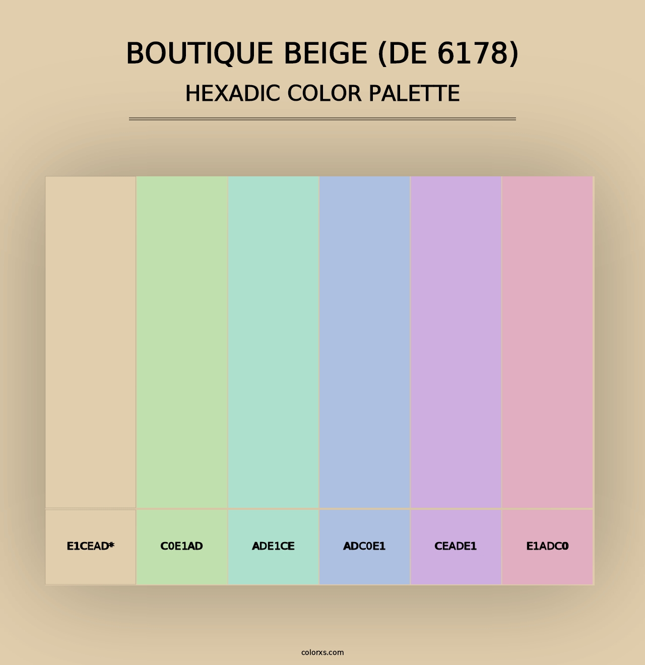 Boutique Beige (DE 6178) - Hexadic Color Palette