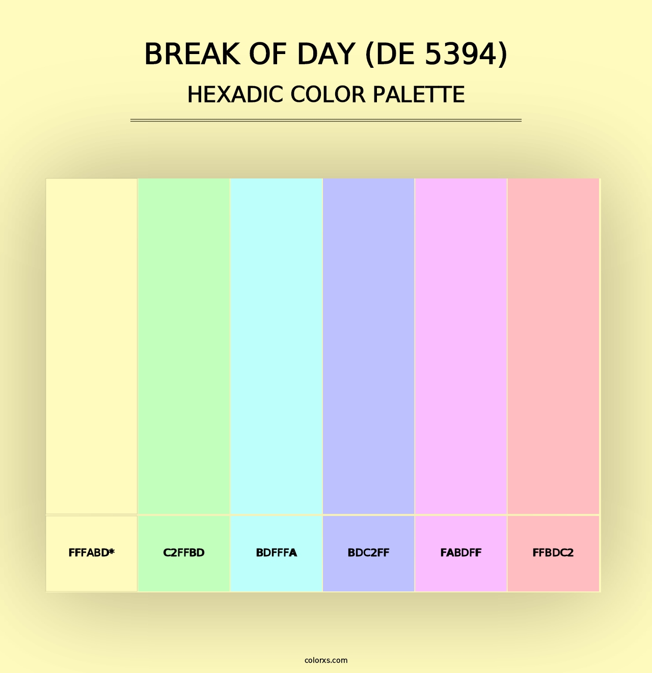 Break of Day (DE 5394) - Hexadic Color Palette