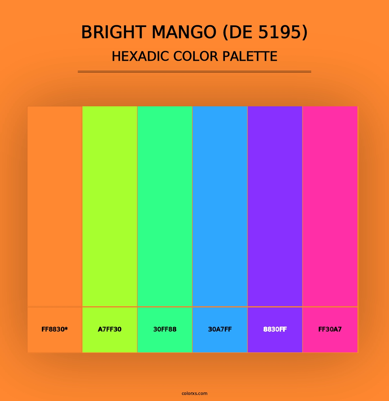 Bright Mango (DE 5195) - Hexadic Color Palette