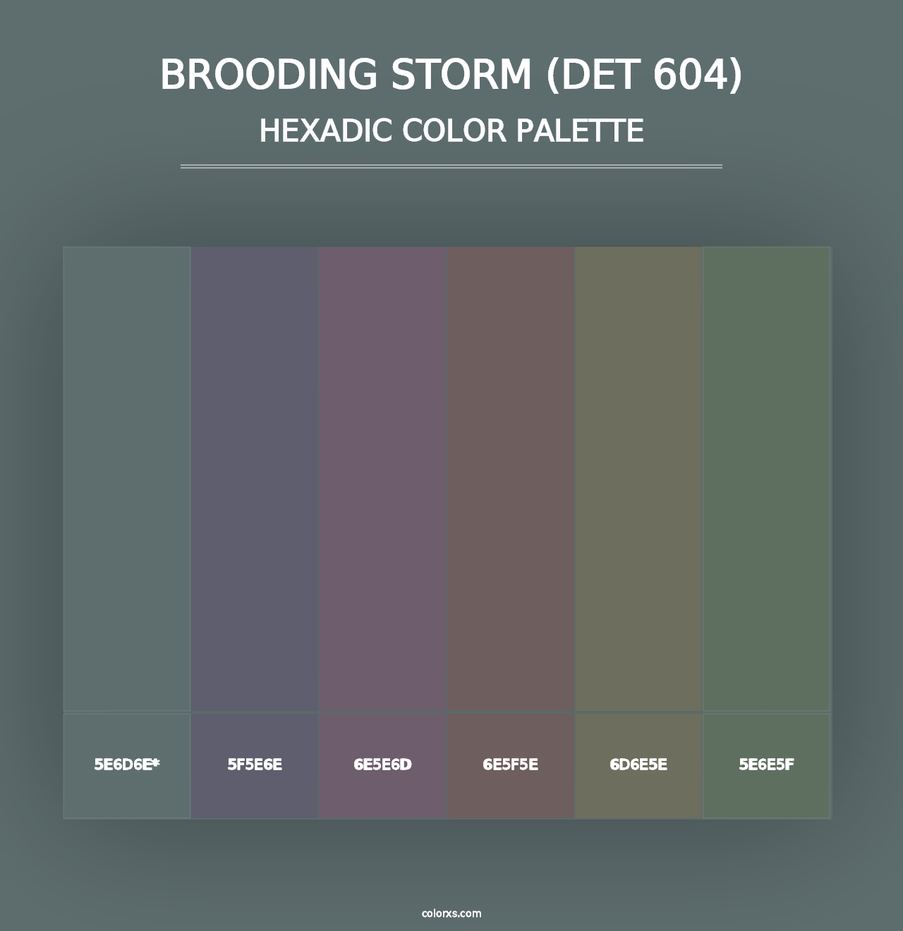 Brooding Storm (DET 604) - Hexadic Color Palette