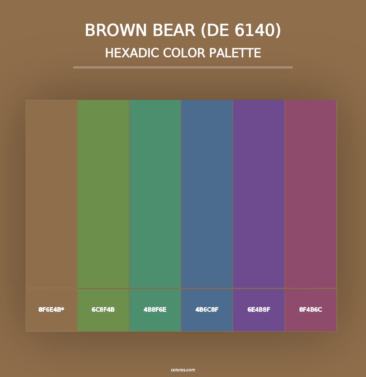 Brown Bear (DE 6140) - Hexadic Color Palette