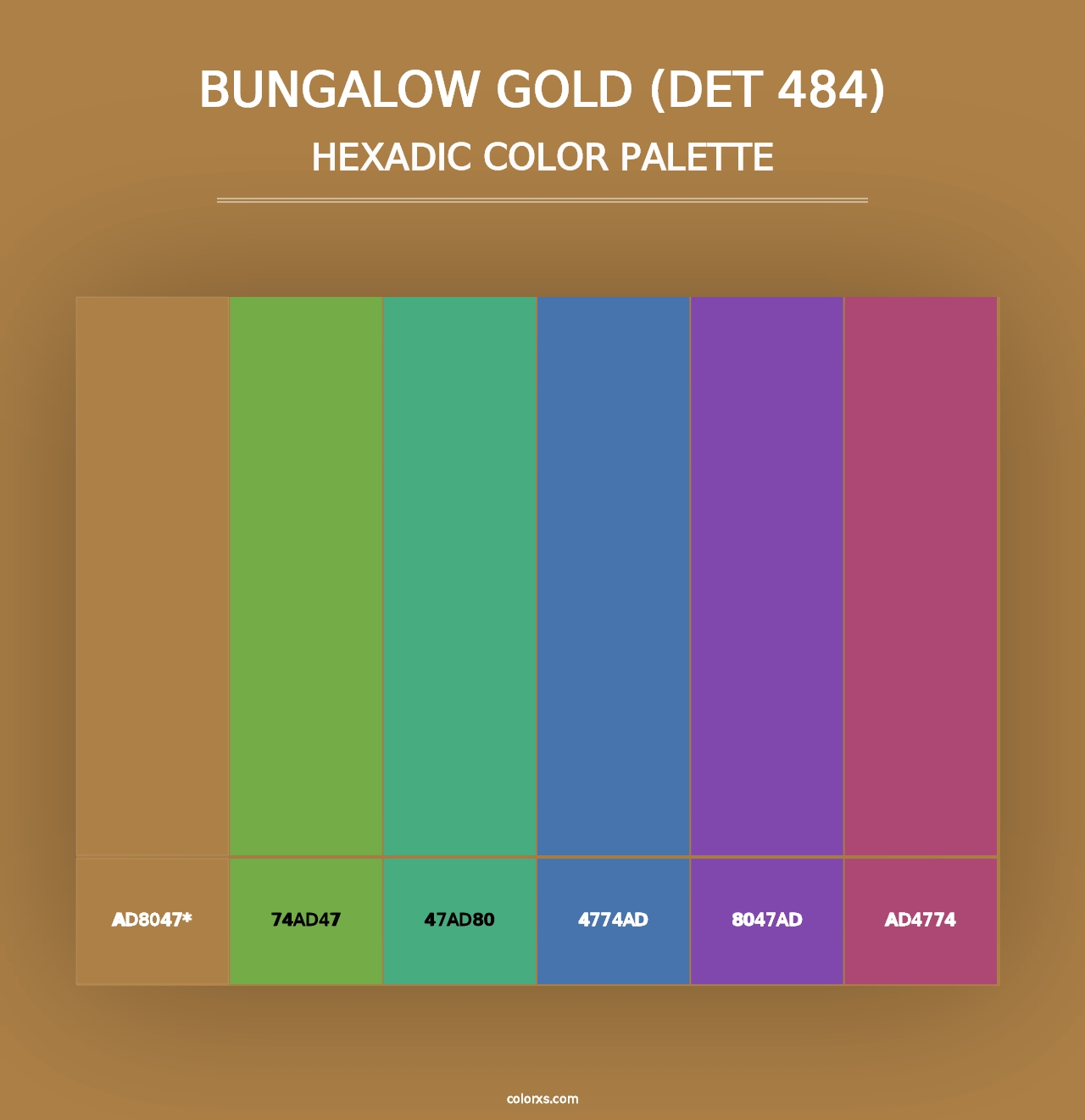 Bungalow Gold (DET 484) - Hexadic Color Palette