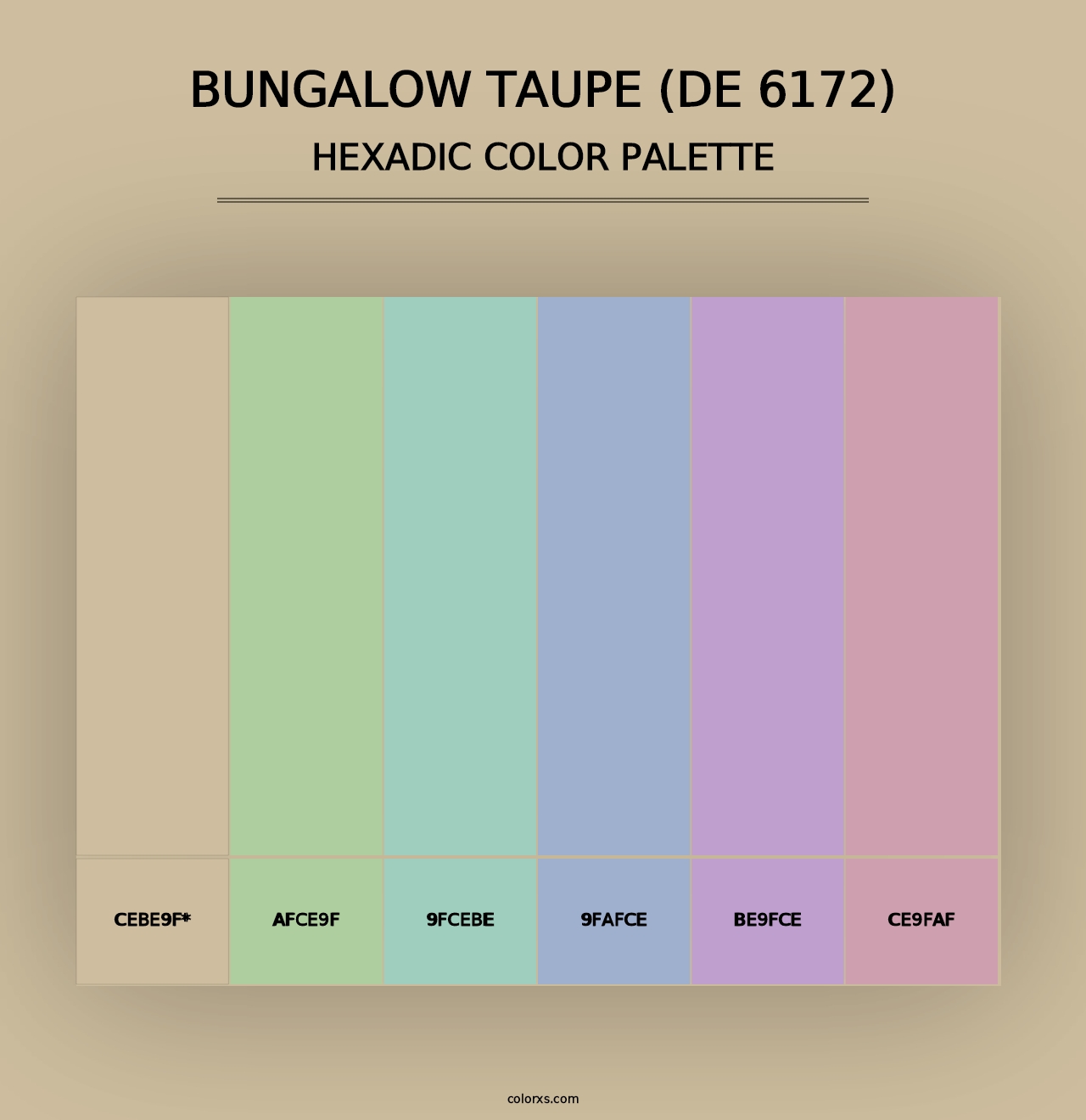 Bungalow Taupe (DE 6172) - Hexadic Color Palette