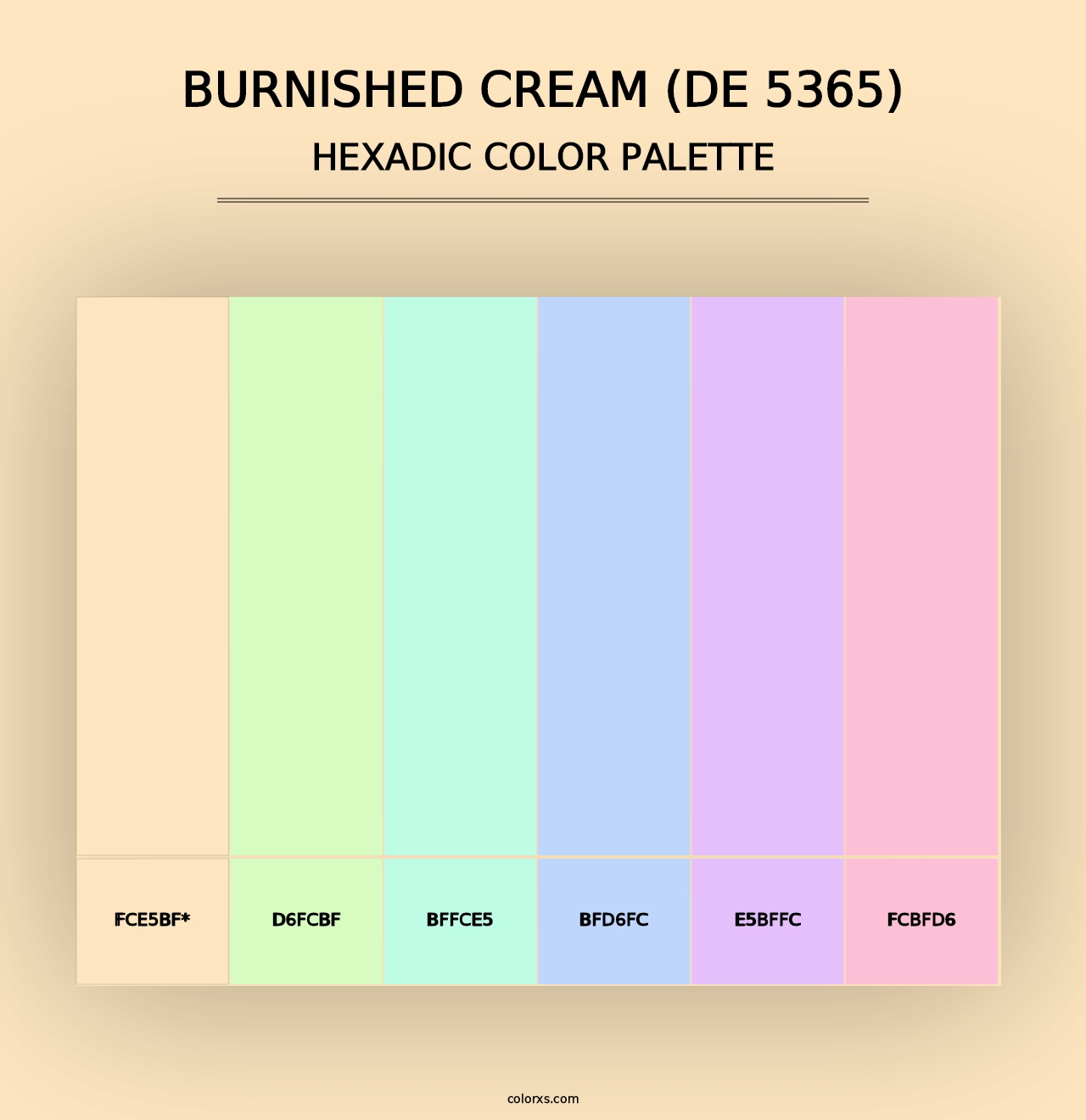 Burnished Cream (DE 5365) - Hexadic Color Palette