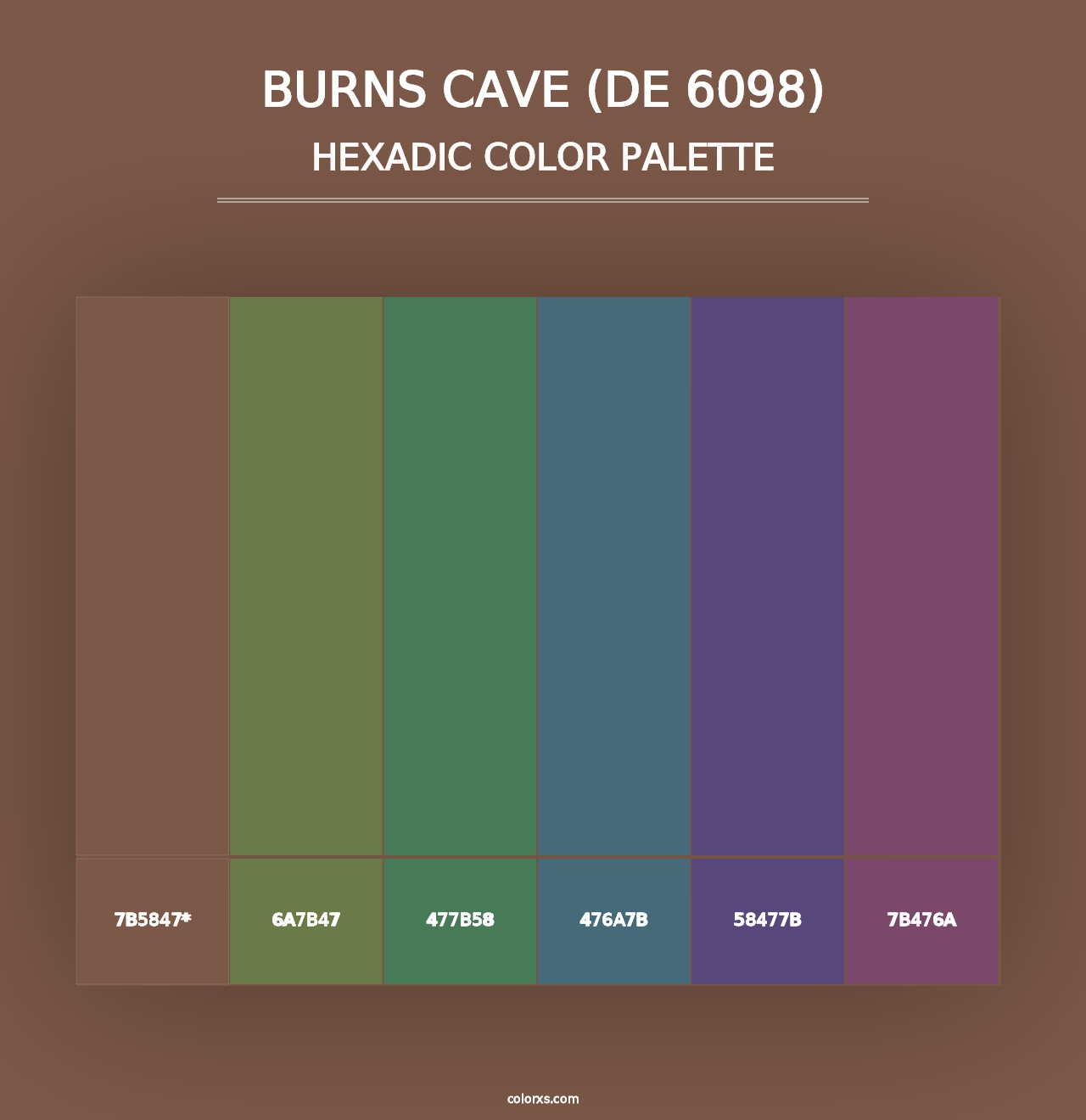 Burns Cave (DE 6098) - Hexadic Color Palette