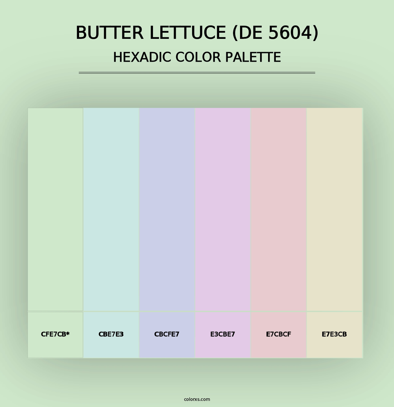 Butter Lettuce (DE 5604) - Hexadic Color Palette