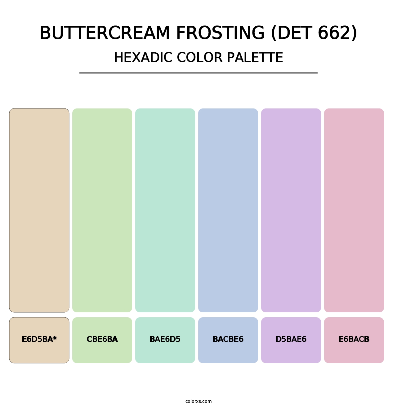 Buttercream Frosting (DET 662) - Hexadic Color Palette