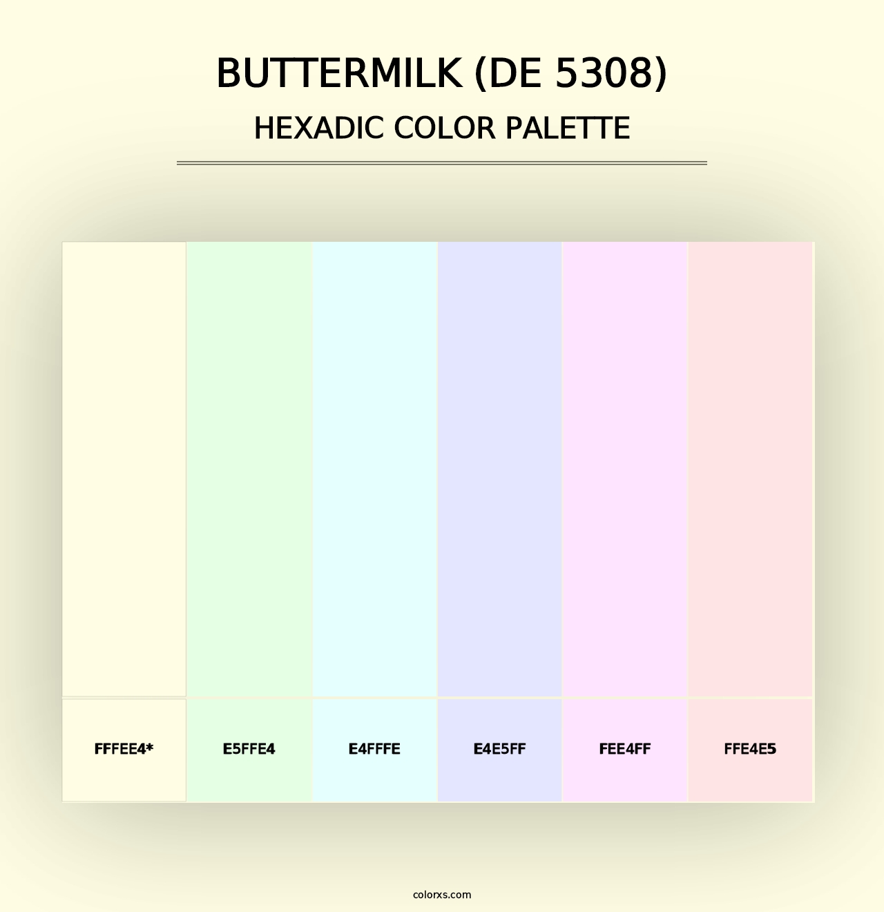 Buttermilk (DE 5308) - Hexadic Color Palette