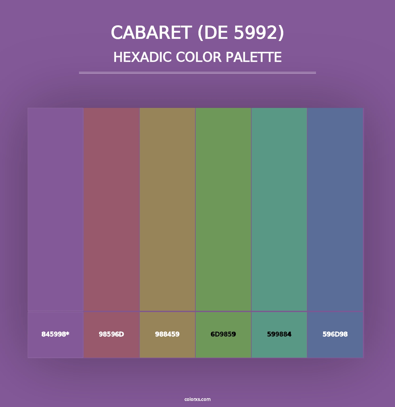 Cabaret (DE 5992) - Hexadic Color Palette