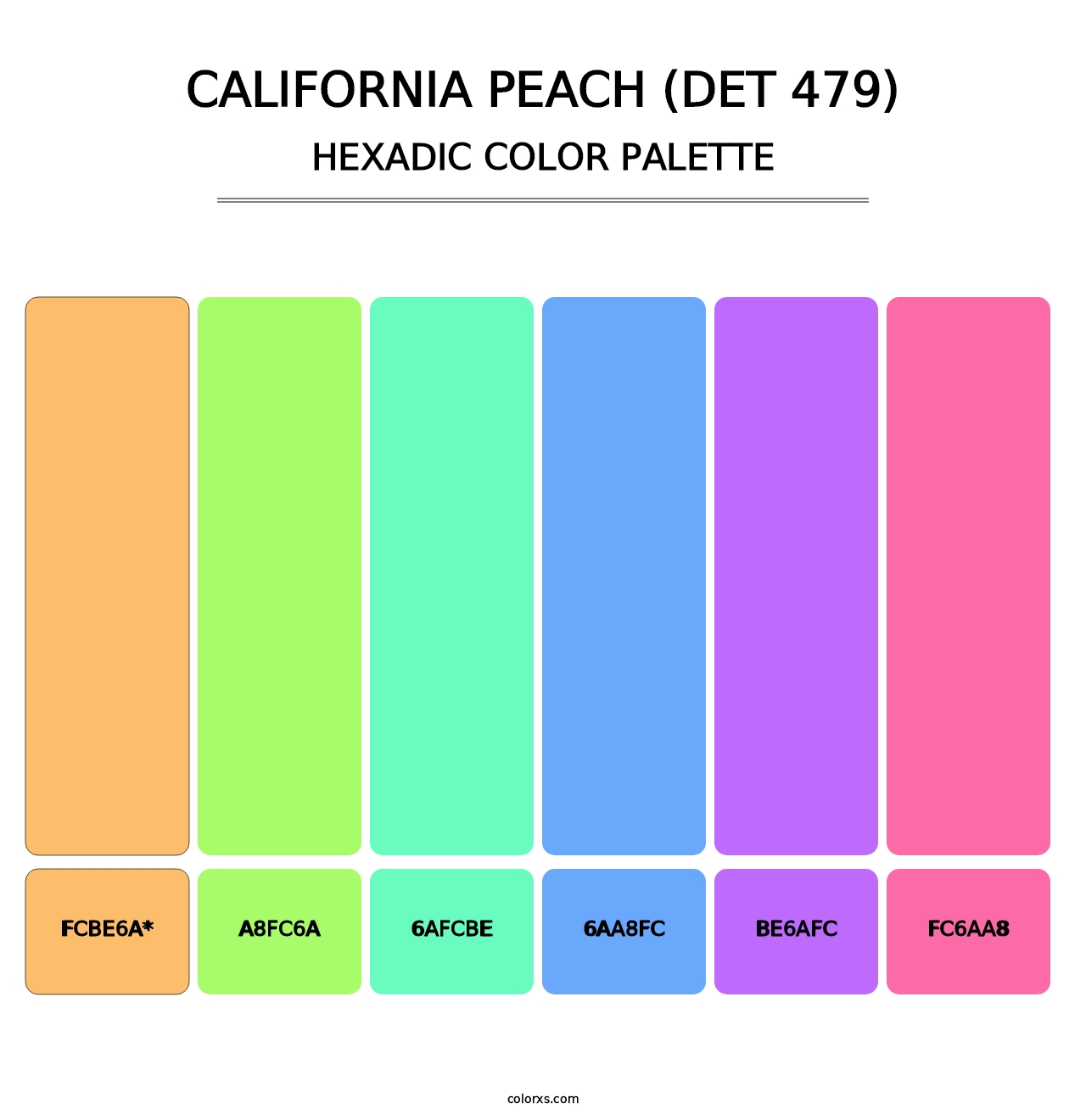 California Peach (DET 479) - Hexadic Color Palette