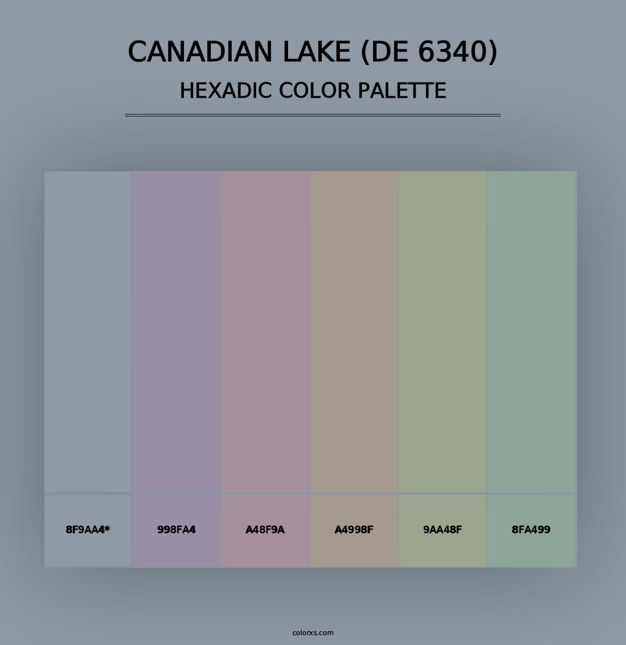 Canadian Lake (DE 6340) - Hexadic Color Palette