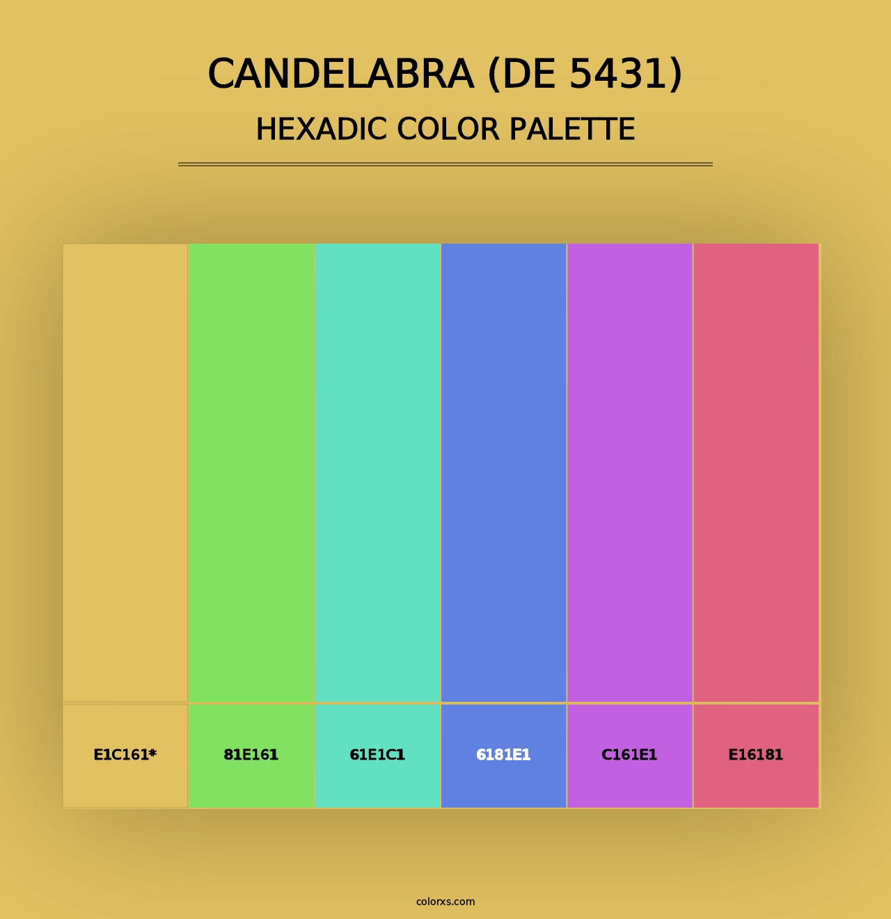 Candelabra (DE 5431) - Hexadic Color Palette