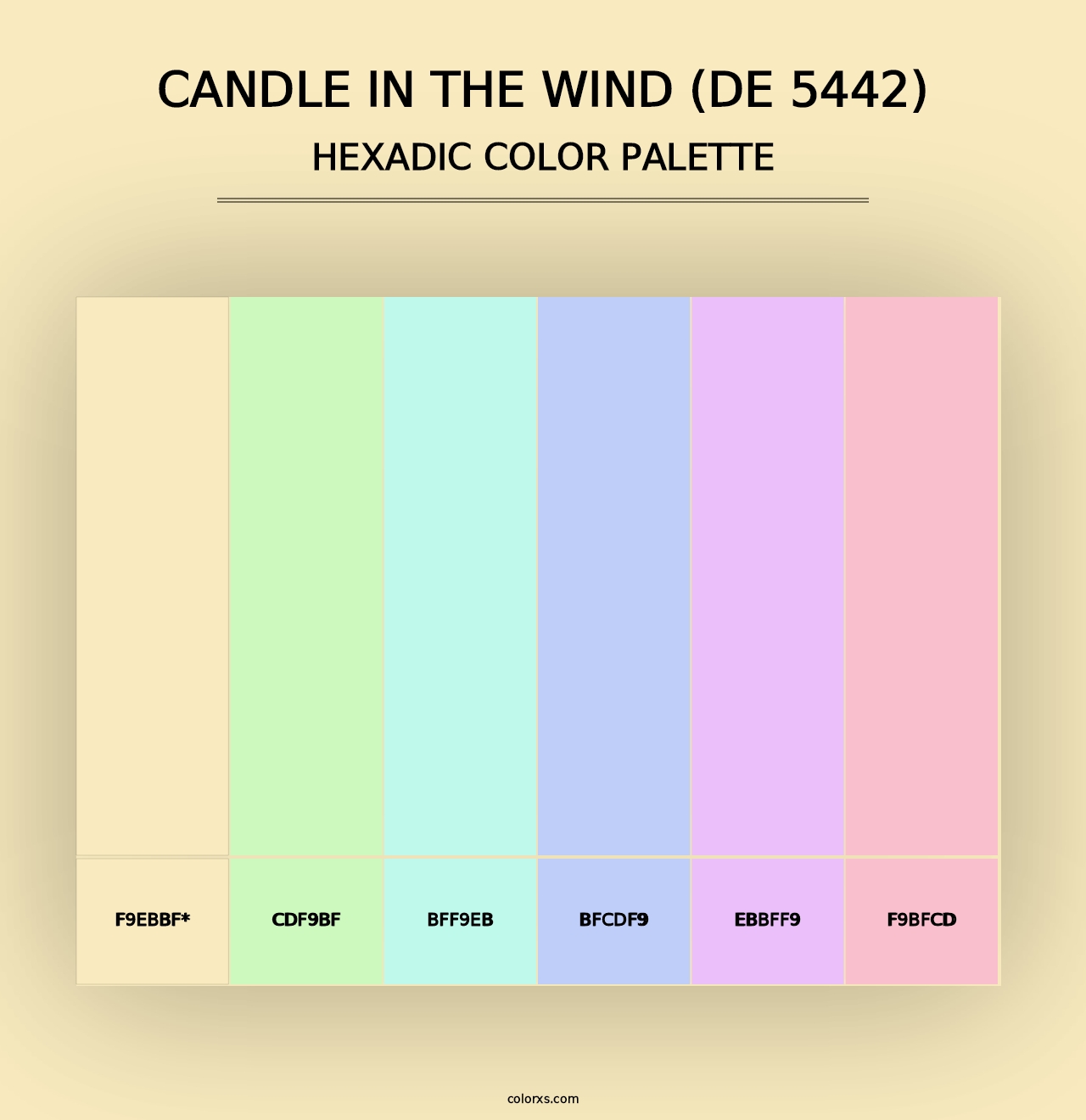 Candle in the Wind (DE 5442) - Hexadic Color Palette