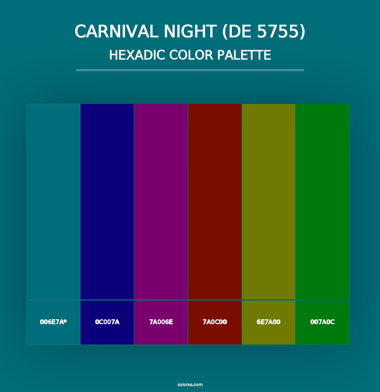 Carnival Night (DE 5755) - Hexadic Color Palette