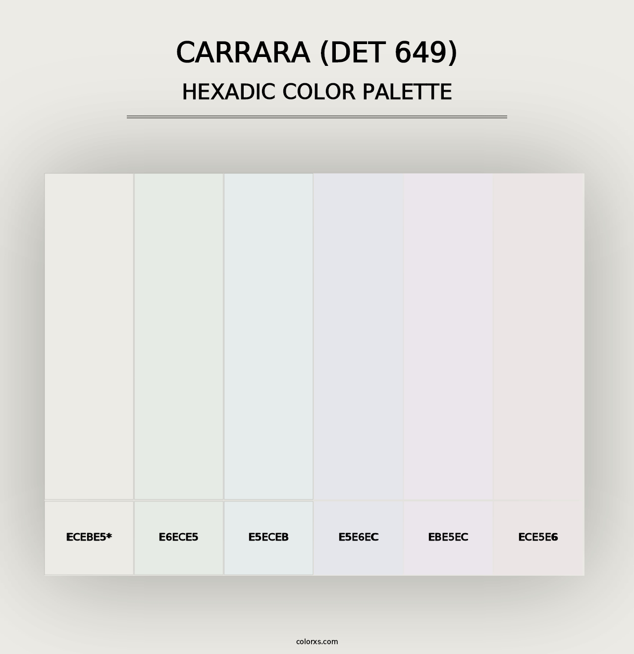 Carrara (DET 649) - Hexadic Color Palette