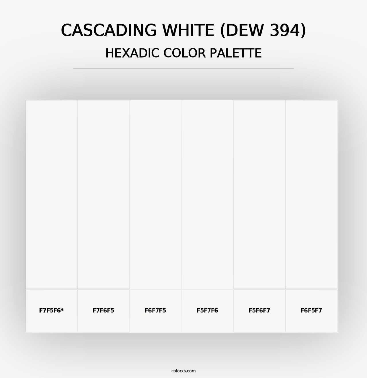 Cascading White (DEW 394) - Hexadic Color Palette