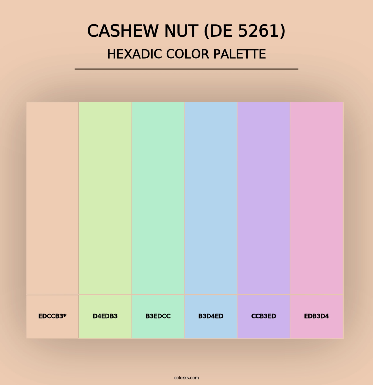 Cashew Nut (DE 5261) - Hexadic Color Palette