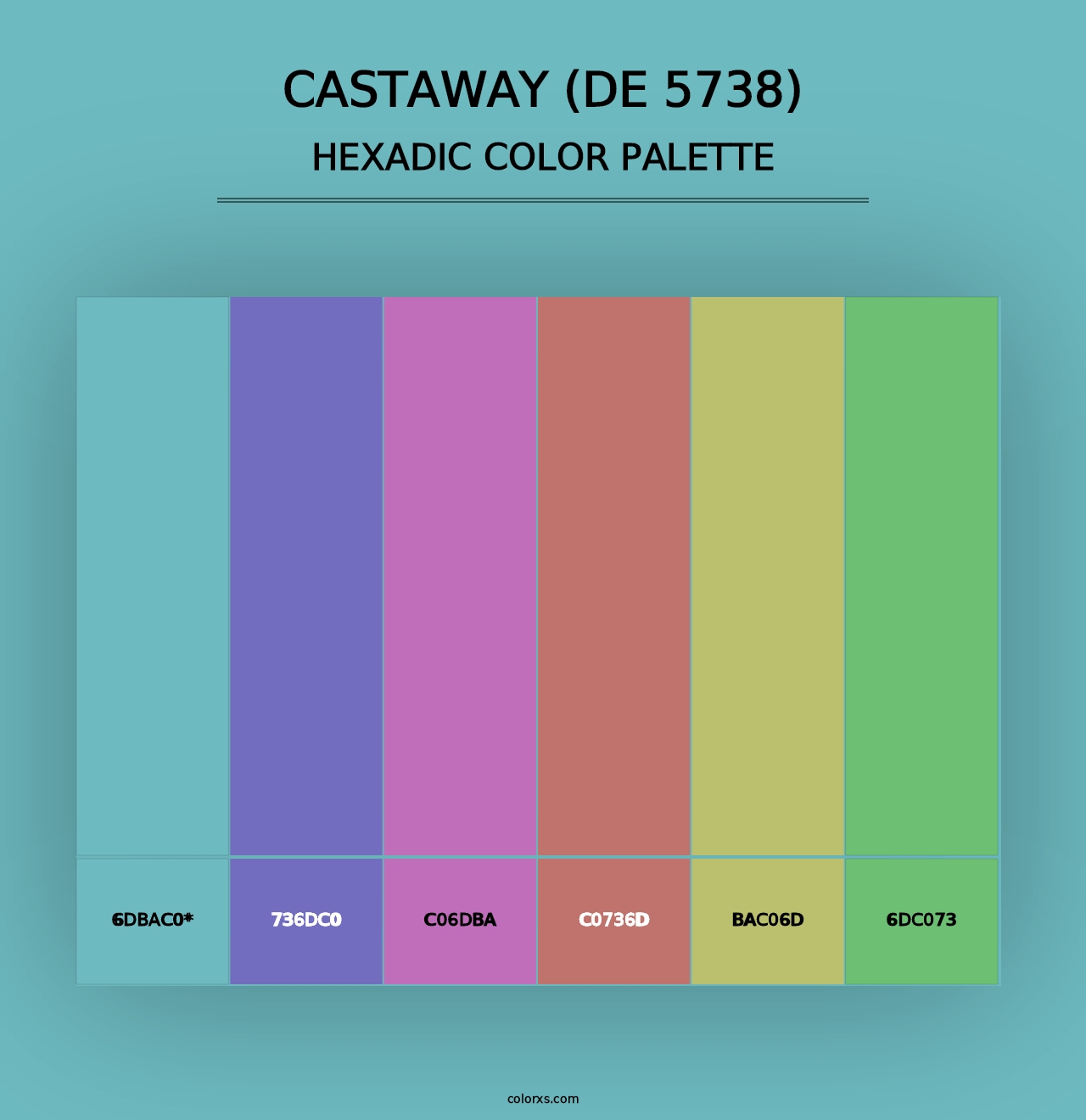 Castaway (DE 5738) - Hexadic Color Palette