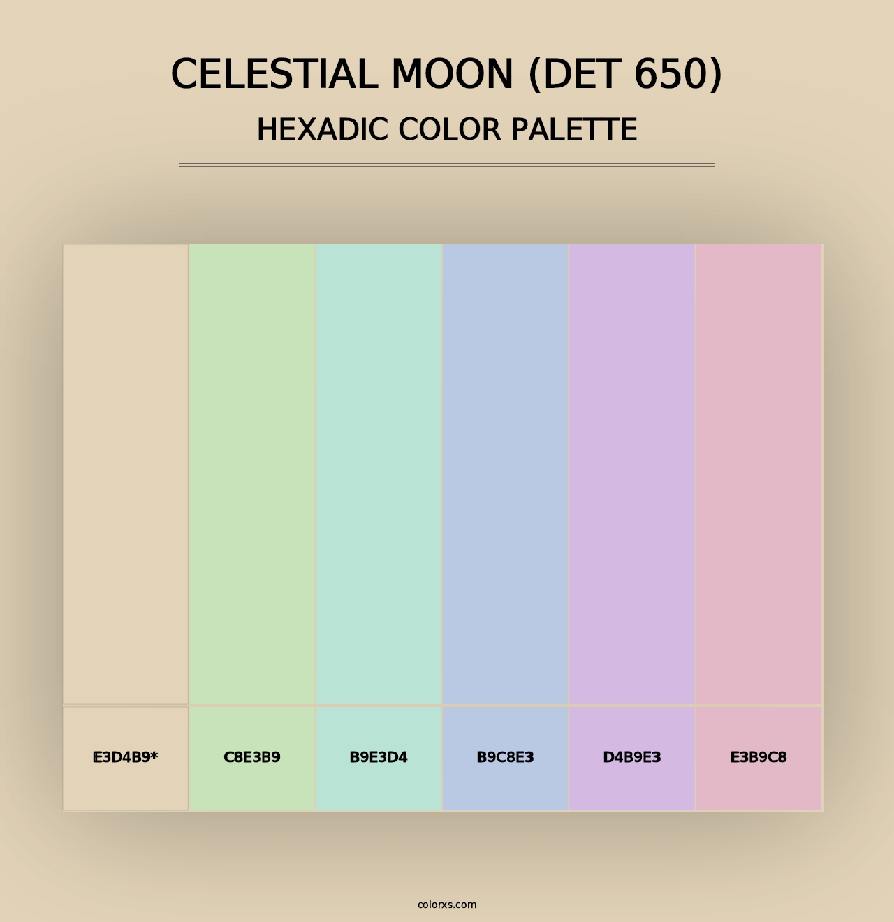 Celestial Moon (DET 650) - Hexadic Color Palette