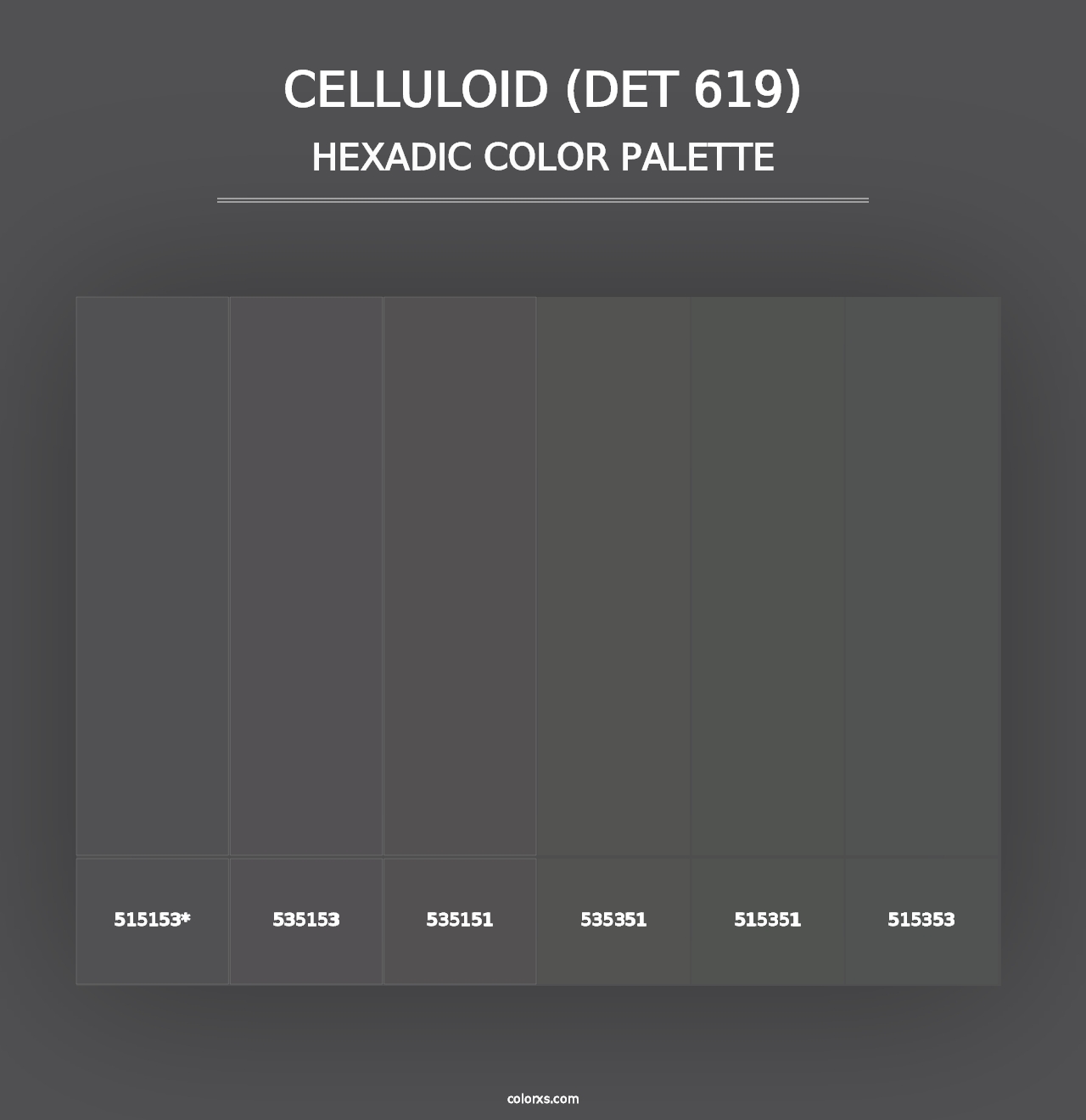 Celluloid (DET 619) - Hexadic Color Palette